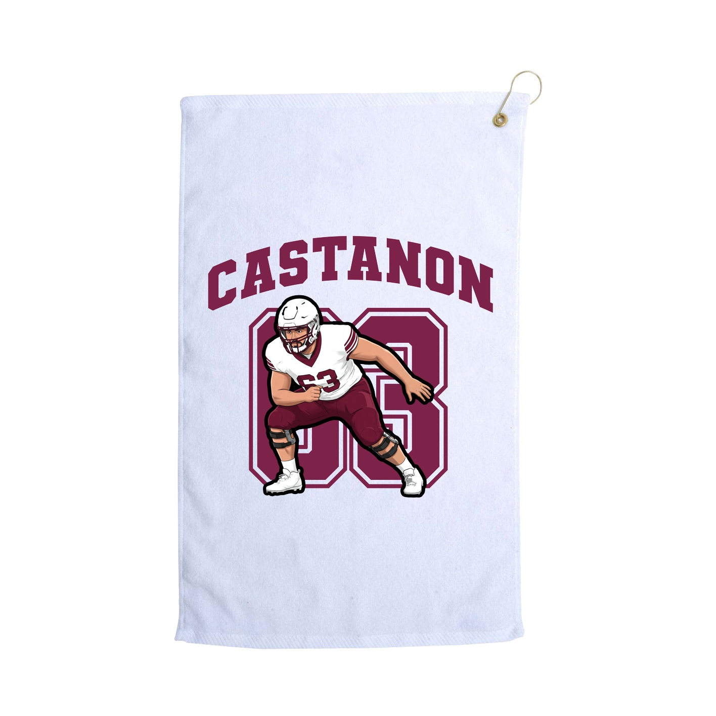 Golf Towel — Number in White