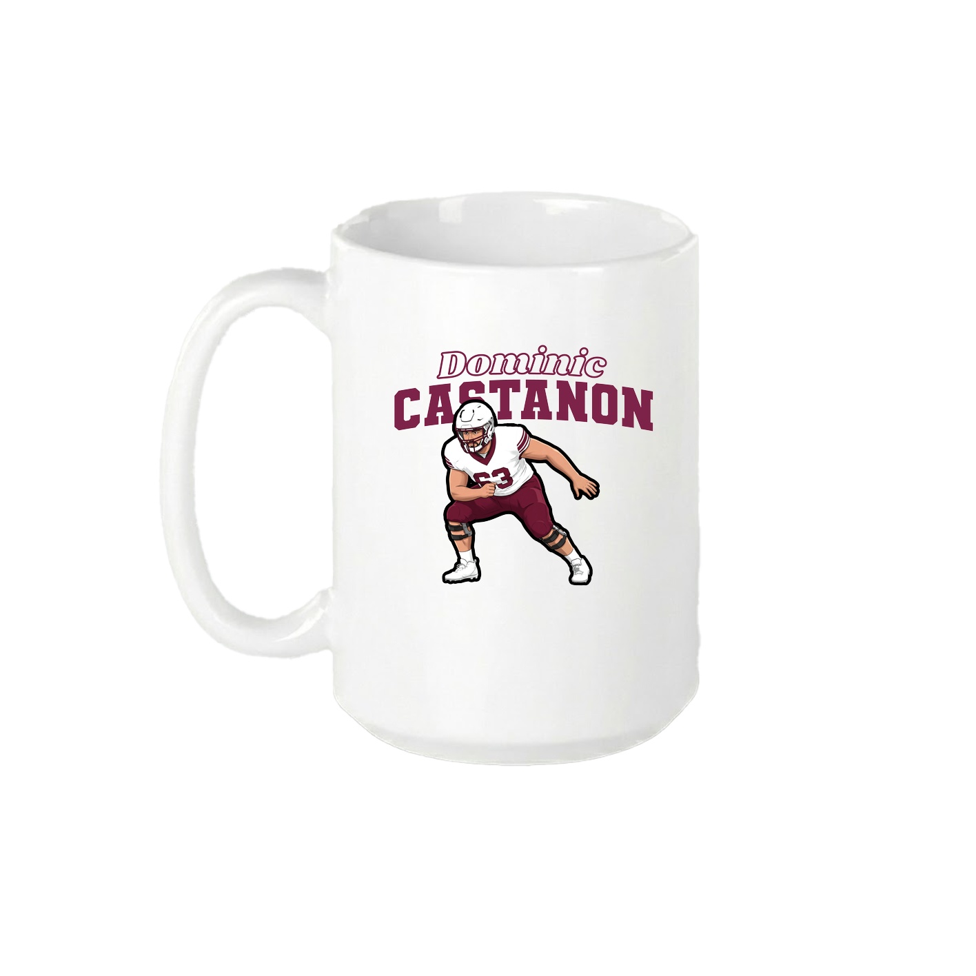 15oz Coffee Mug — Name Arch in White