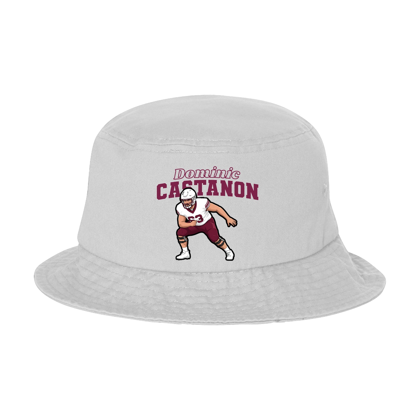 Bucket Cap — Name Arch in White