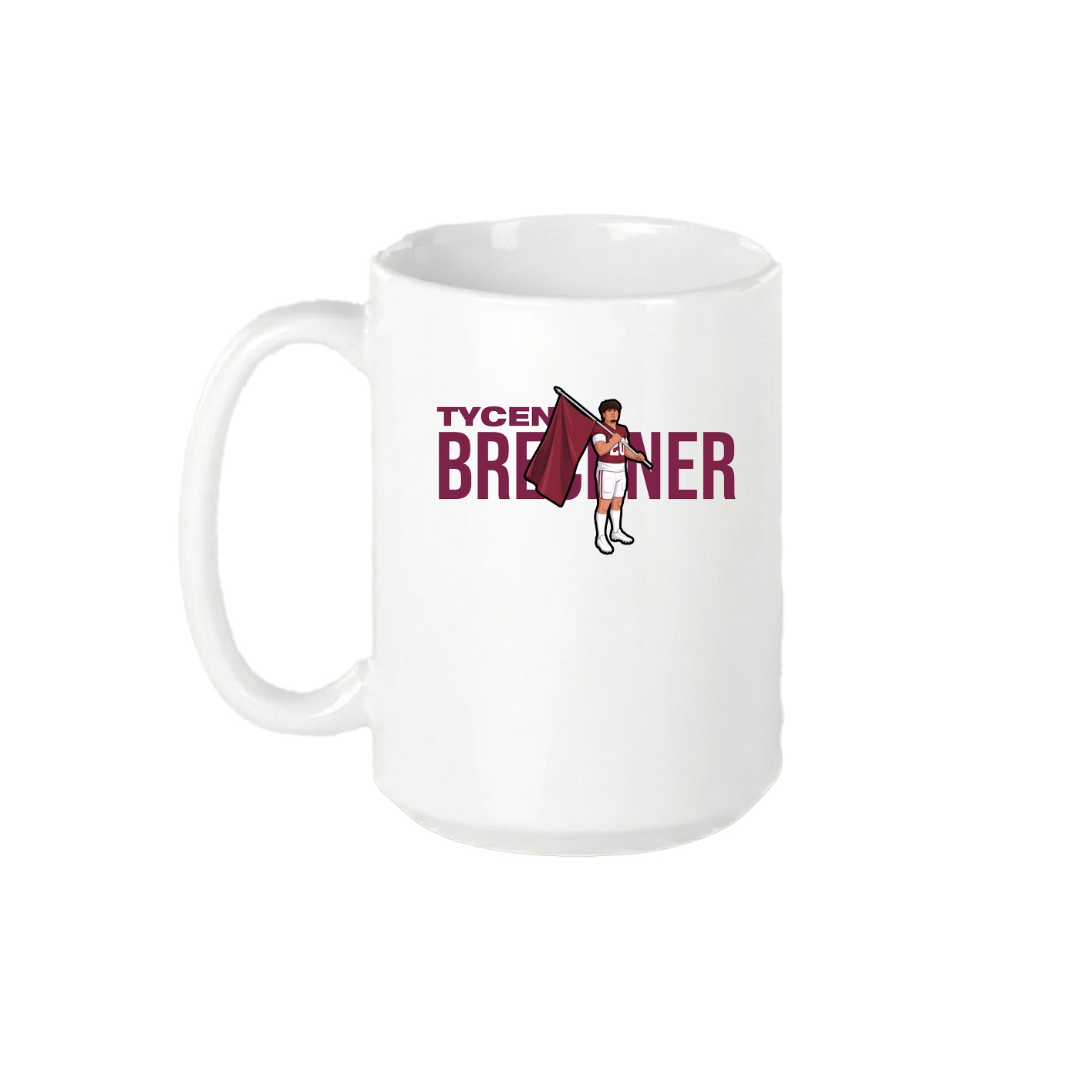 15oz Coffee Mug — Player Name in White
