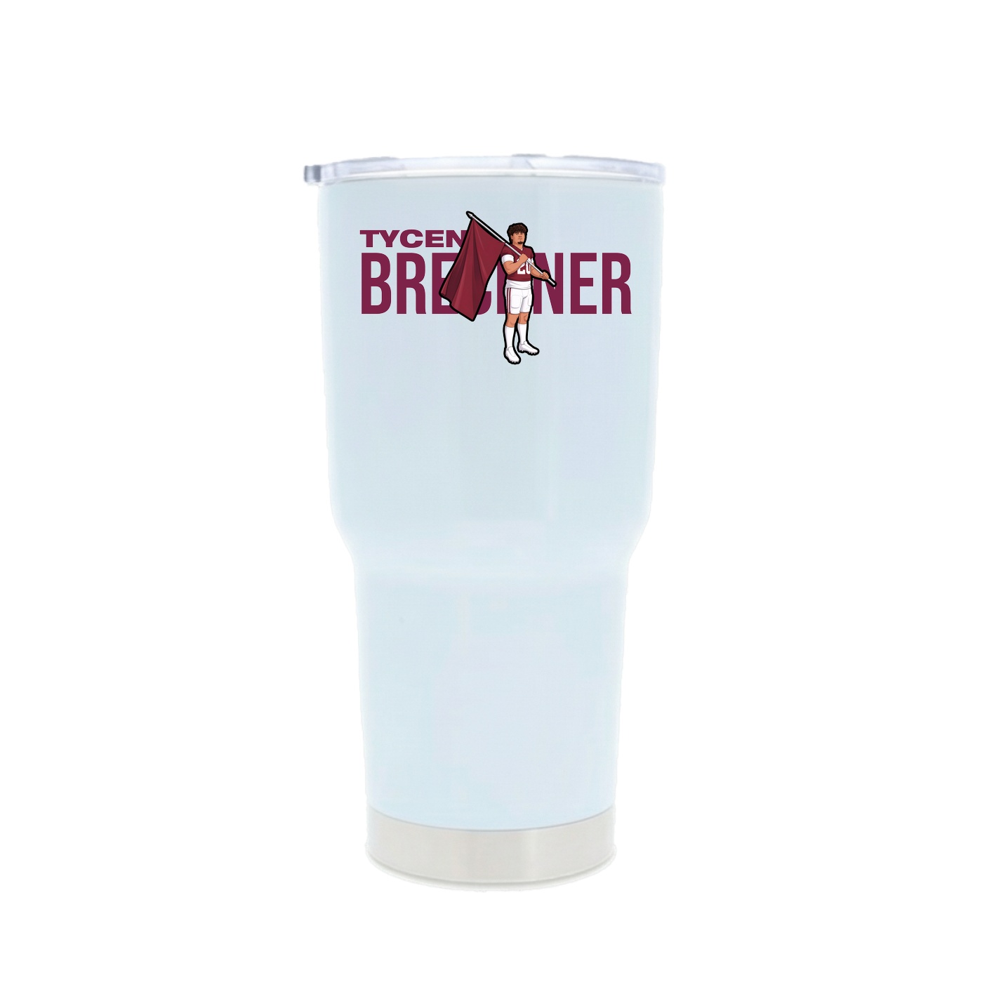 30oz Stainless Steel Tumbler — Player Name in White
