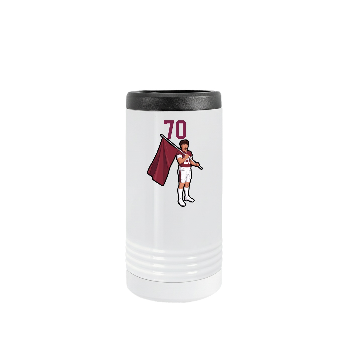 Slim Beverage Holder — Number Top in White