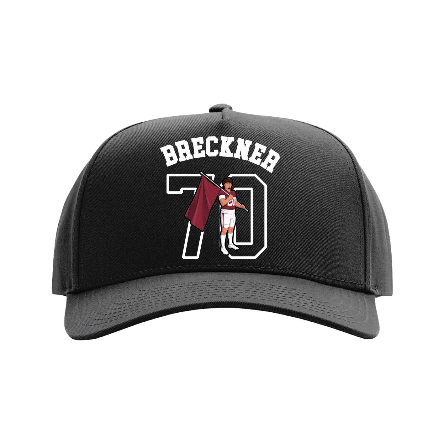 Full Fabric Five-Panel Champ Cap — Shirsey Arch in Black