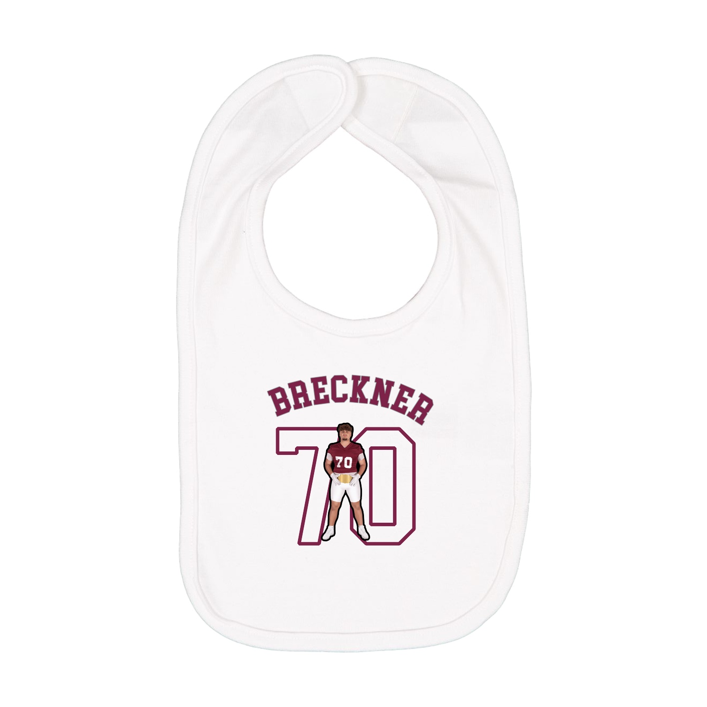 Infant Bib — Shirsey Arch in White