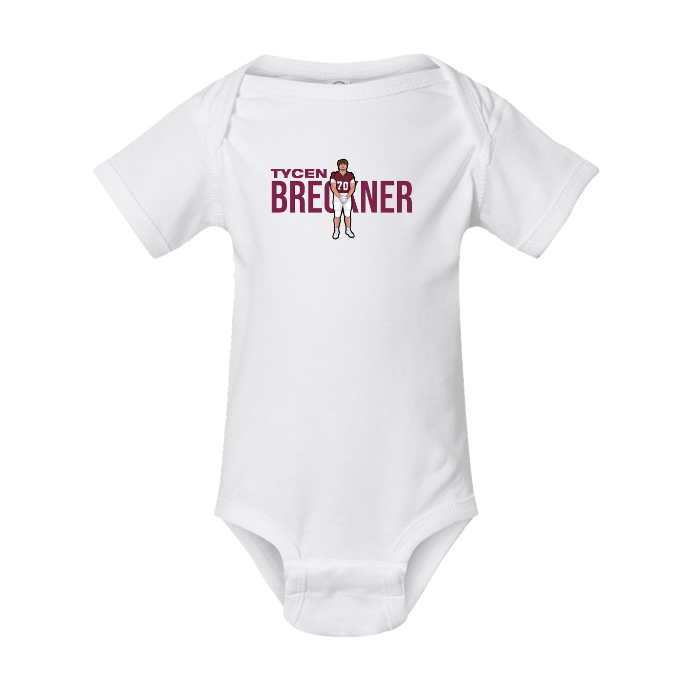 Baby Onesie — Player Name in White