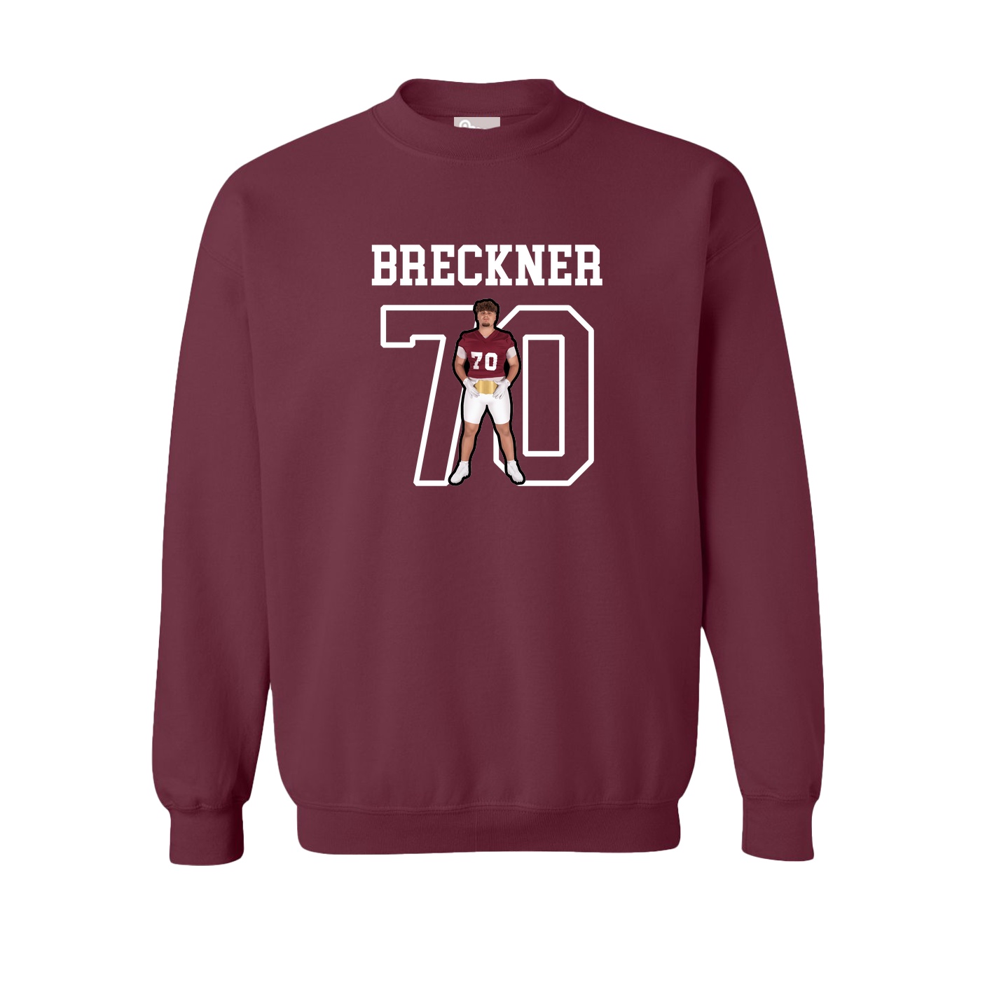 Fleece Crew — Shirsey in Maroon