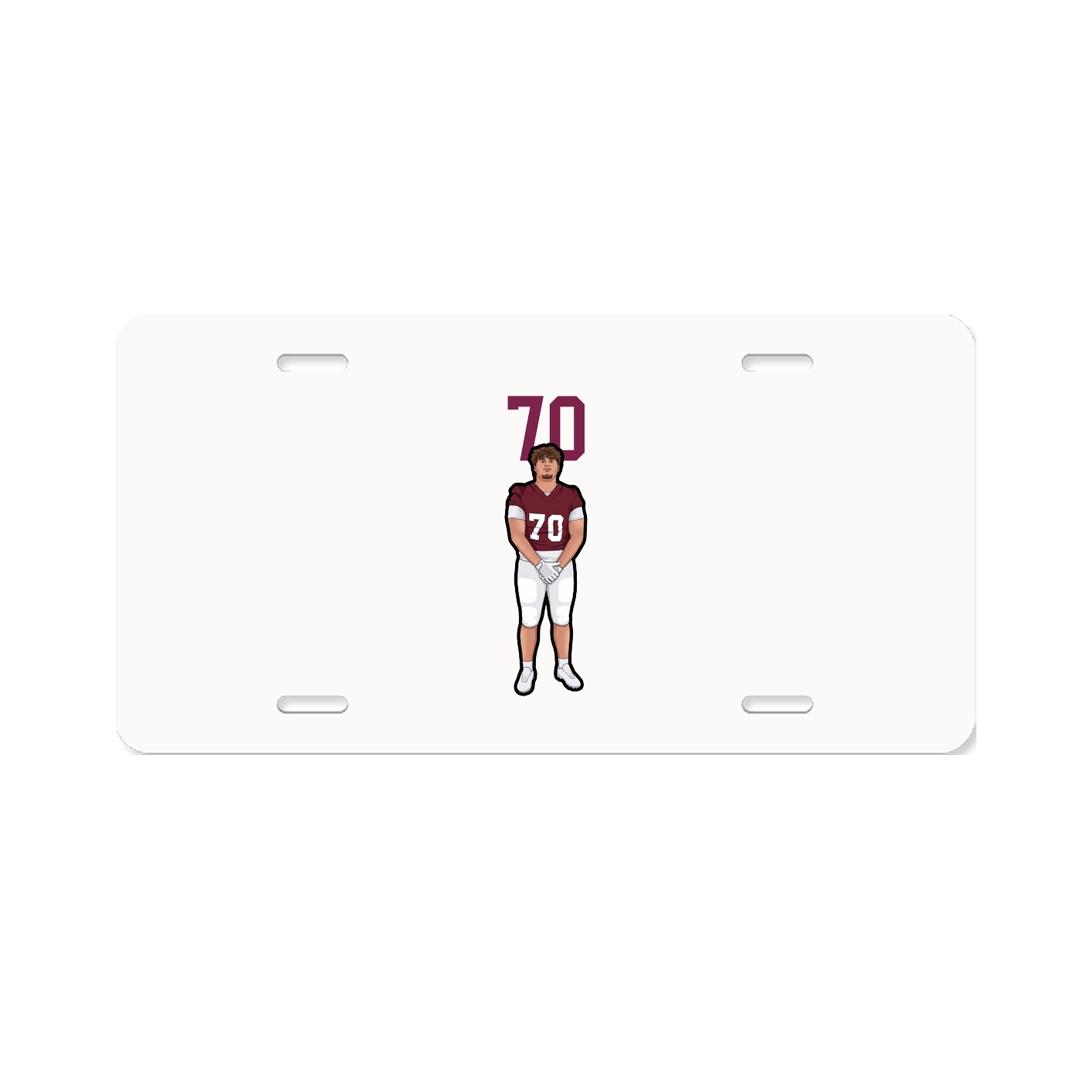 License Plate — Number Top in Classic