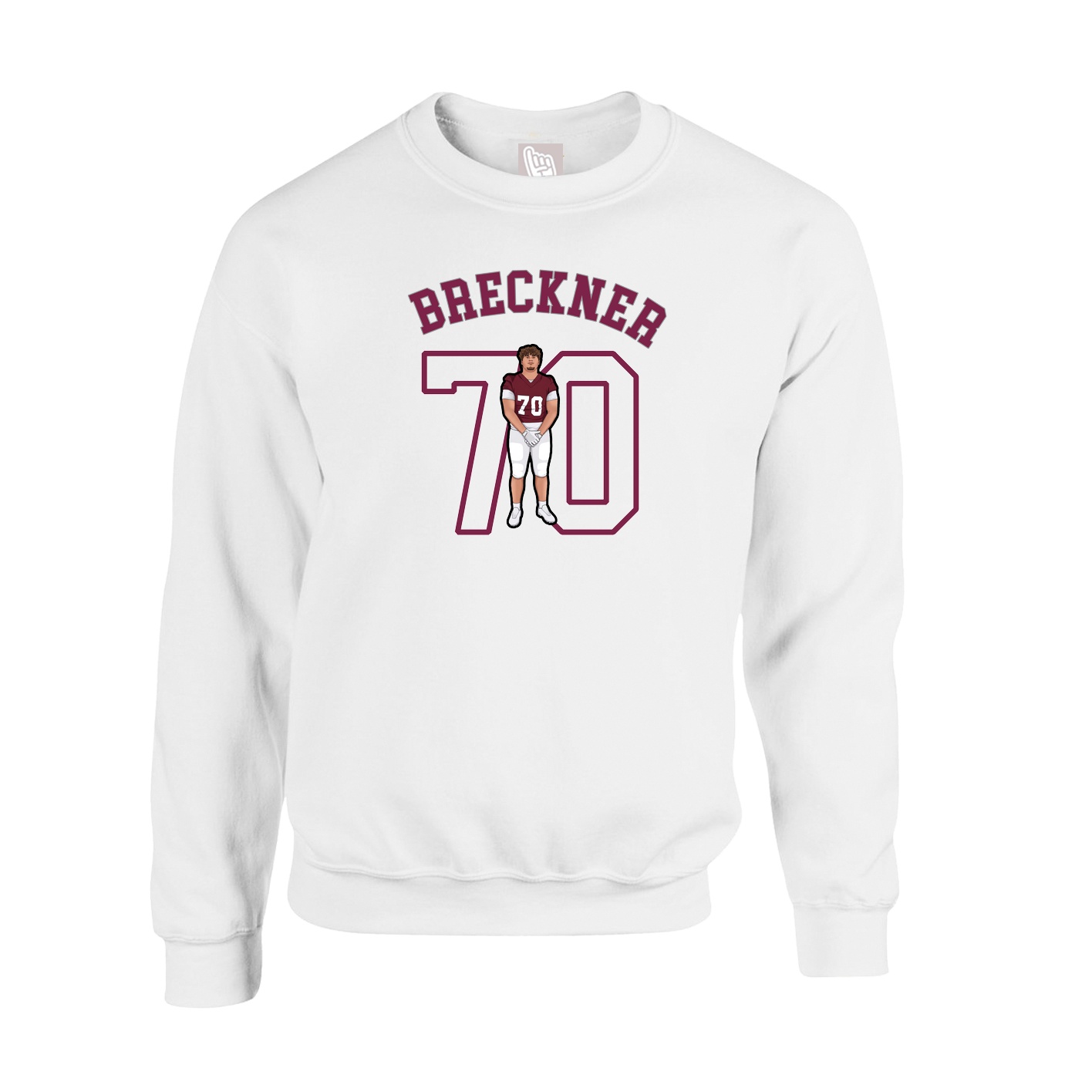 Fleece Crew — Shirsey Arch in White