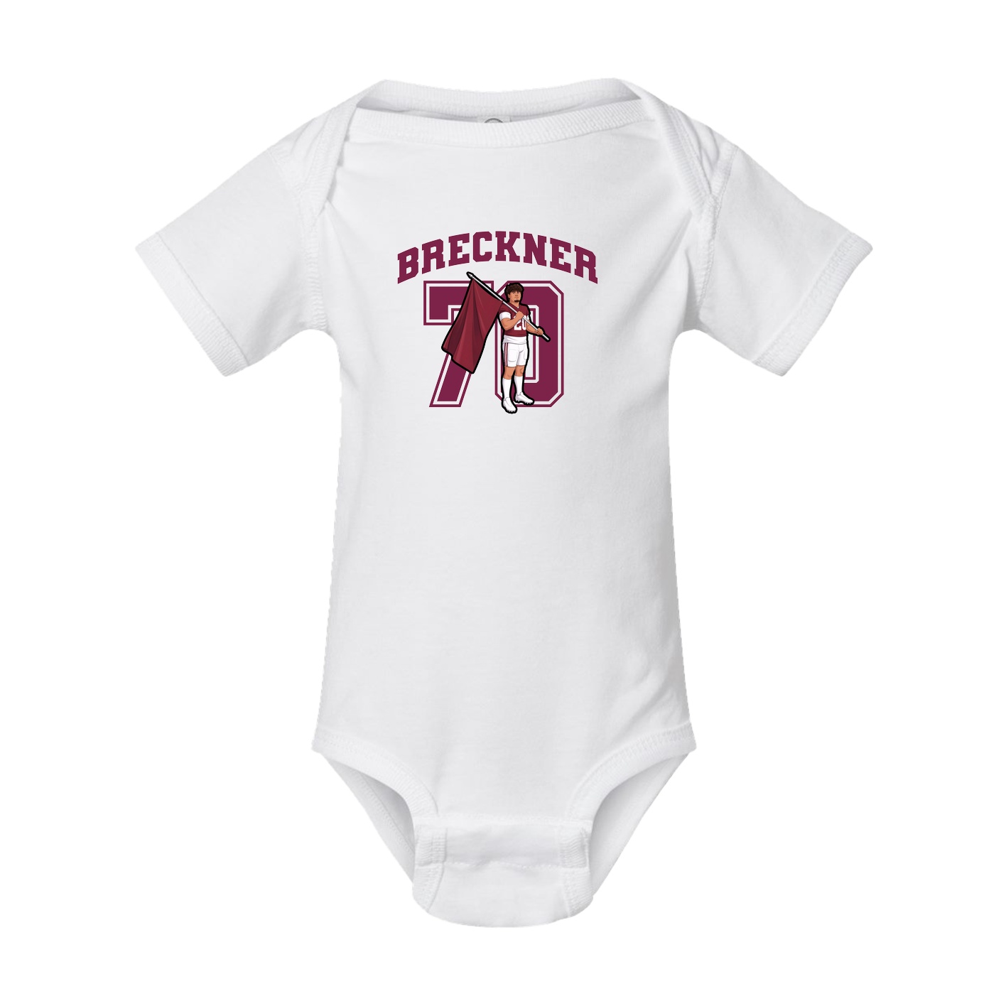 Baby Onesie — Number in White