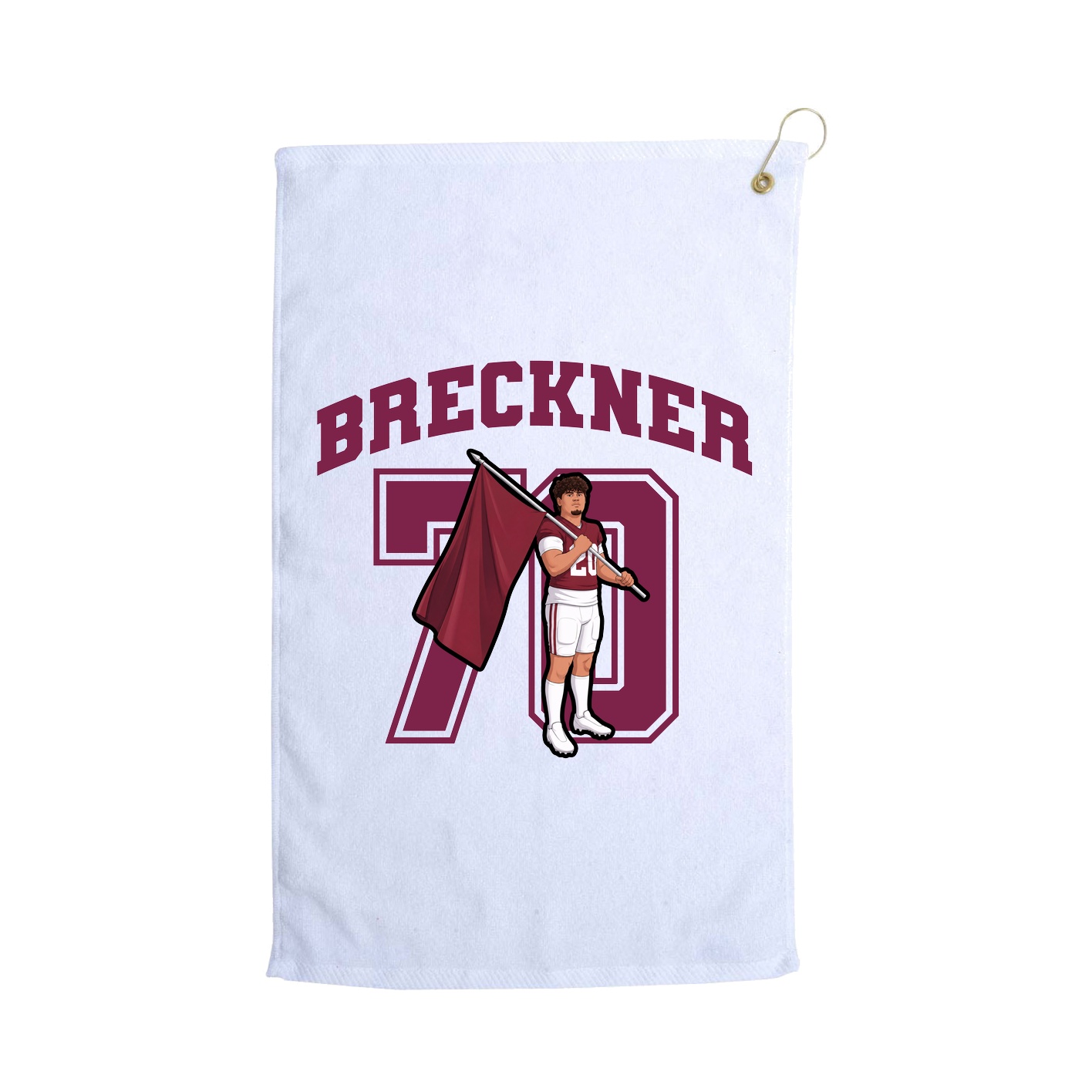 Golf Towel — Number in White