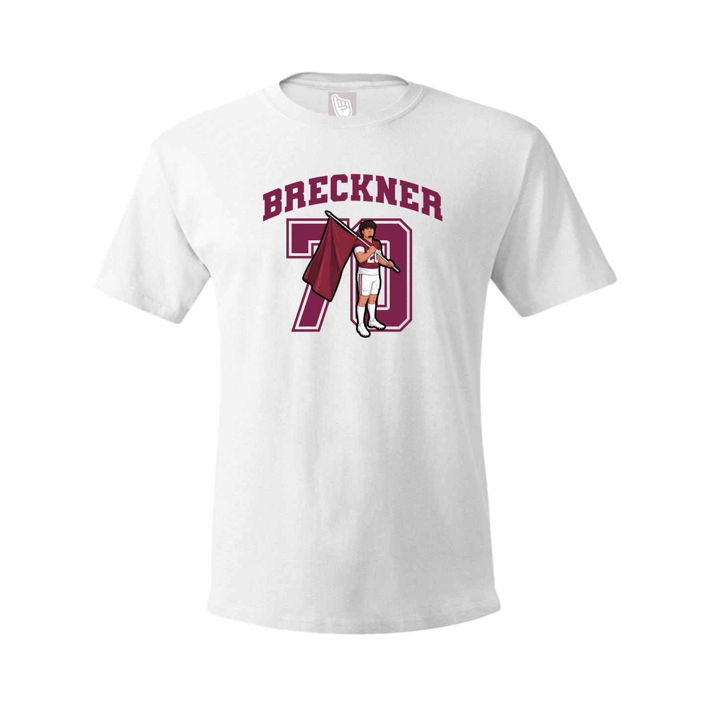 Youth Tee — Number in White