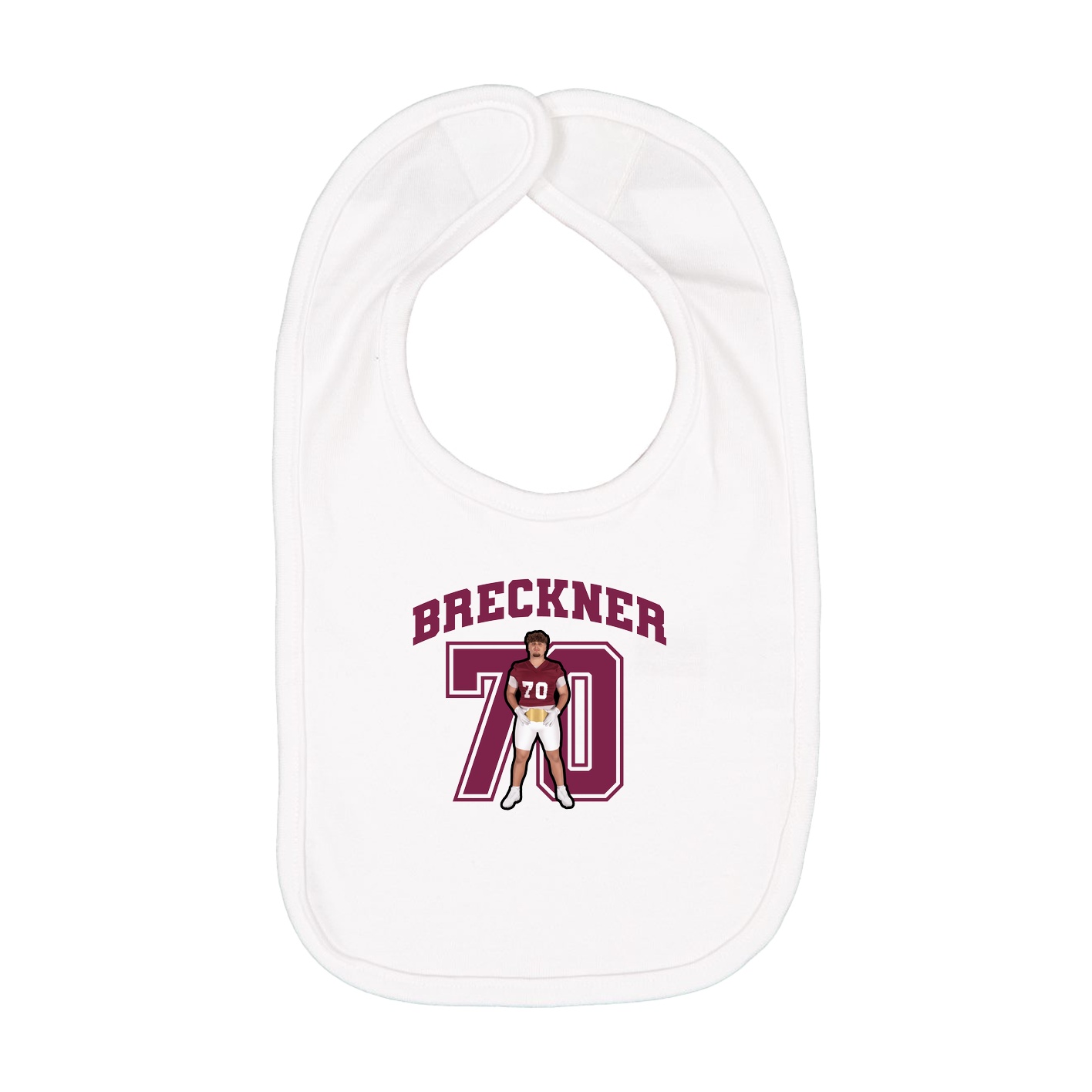 Infant Bib — Number in White