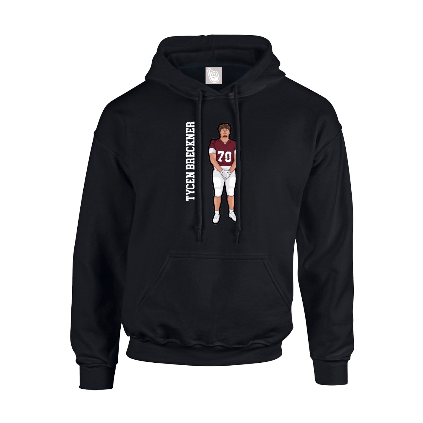 Youth Hoodie — Name Vertical in Black