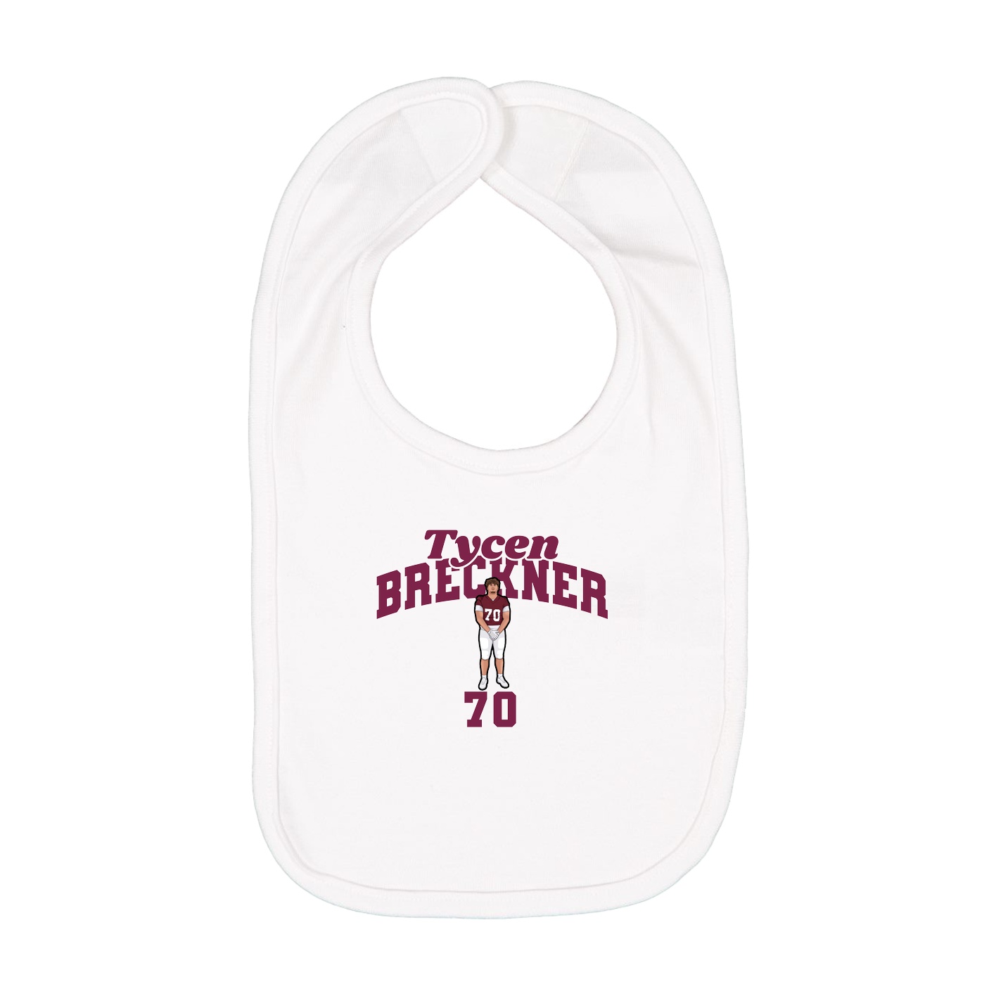 Infant Bib — Signature Arch in White