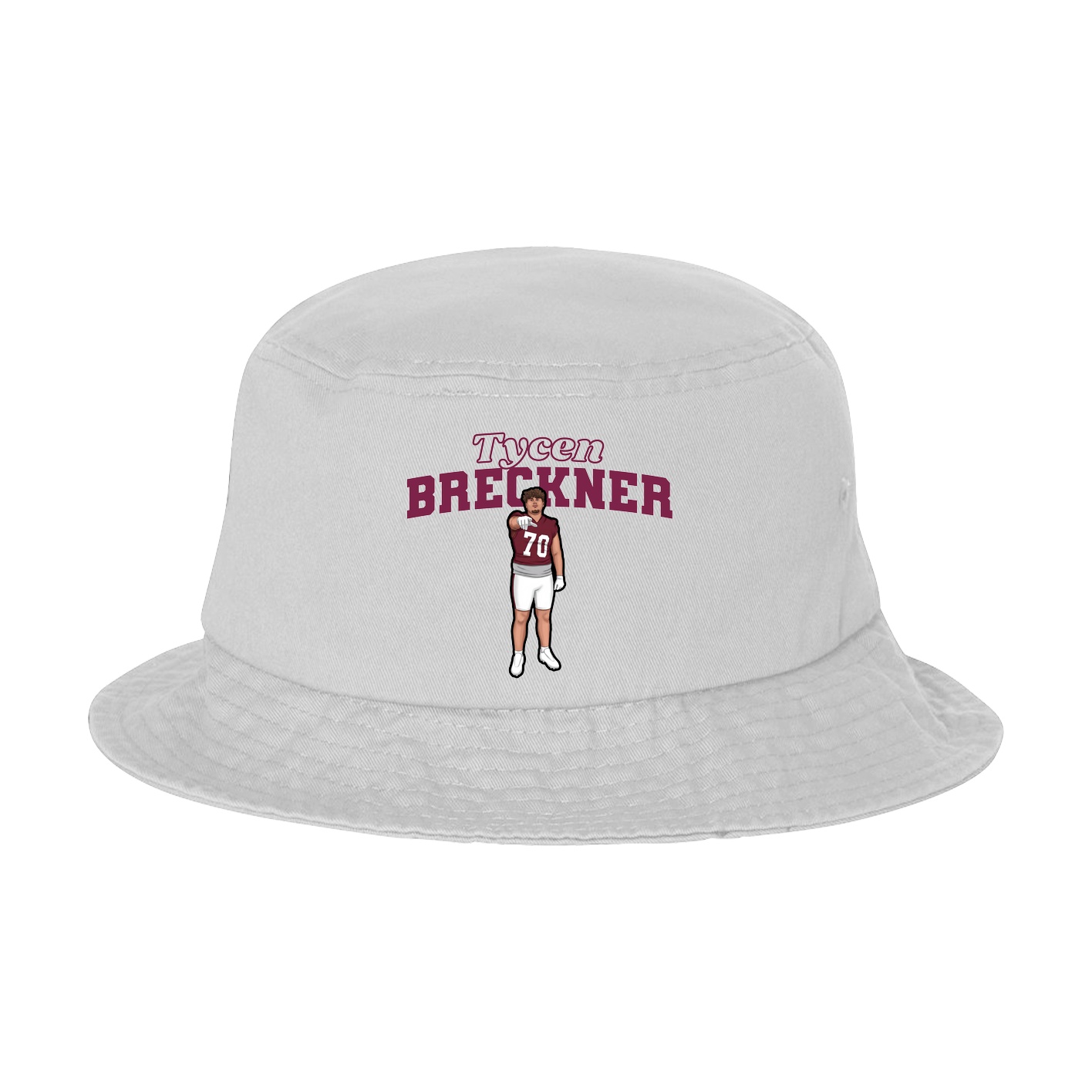 Bucket Cap — Name Arch in White