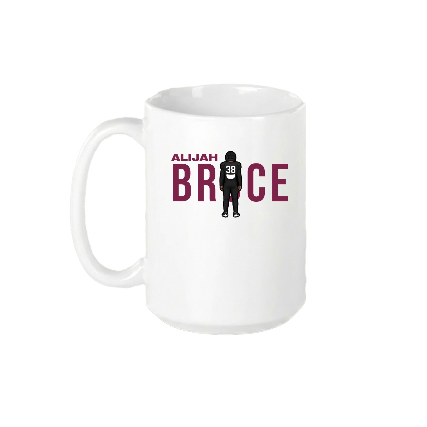 15oz Coffee Mug — Player Name in White
