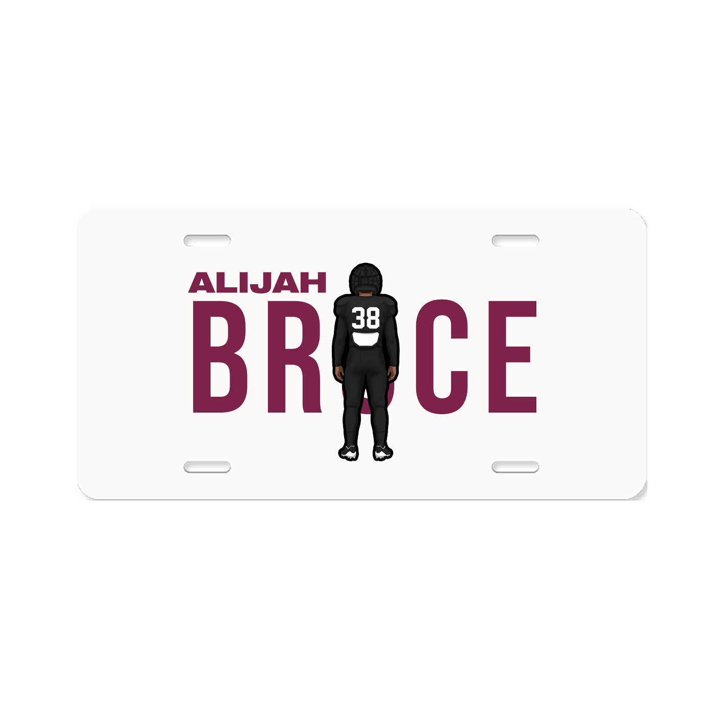 License Plate — Player Name in Classic