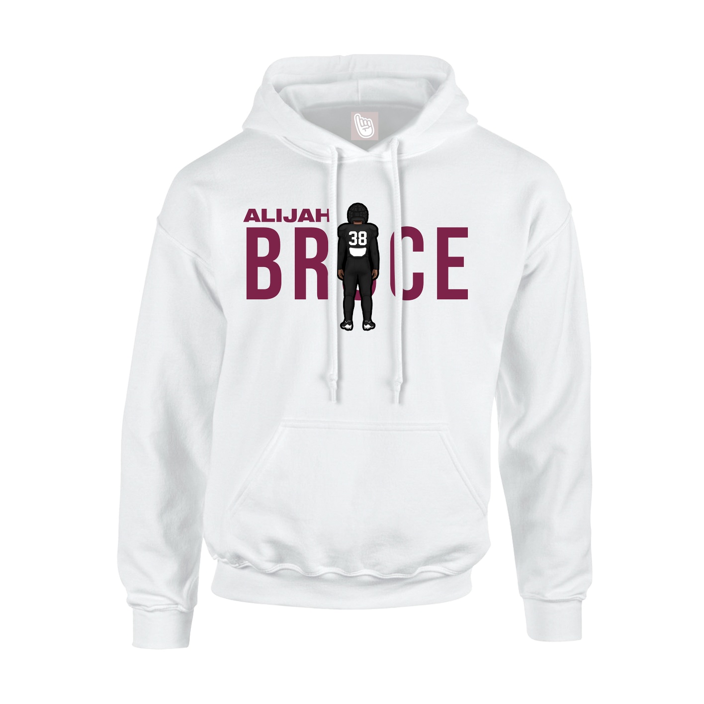 Youth Hoodie — Player Name in White