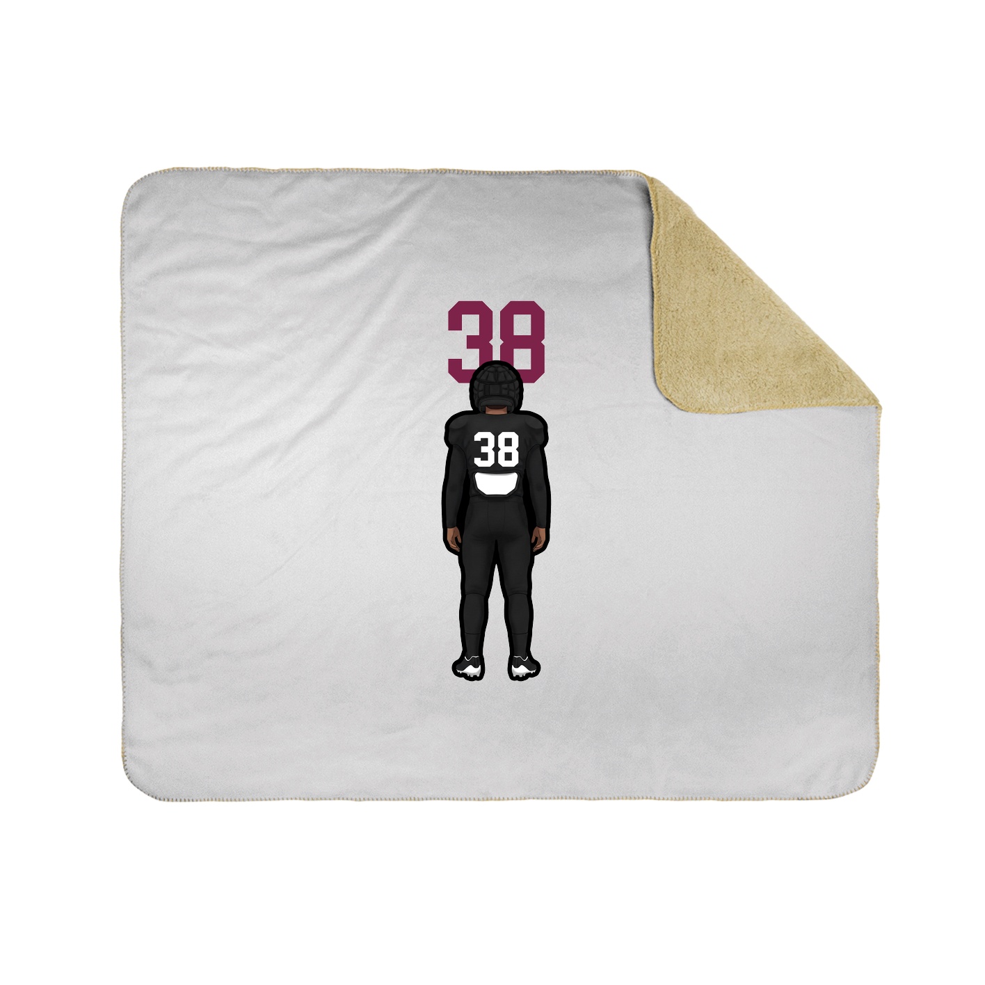 Throw Blanket — Number Top in White