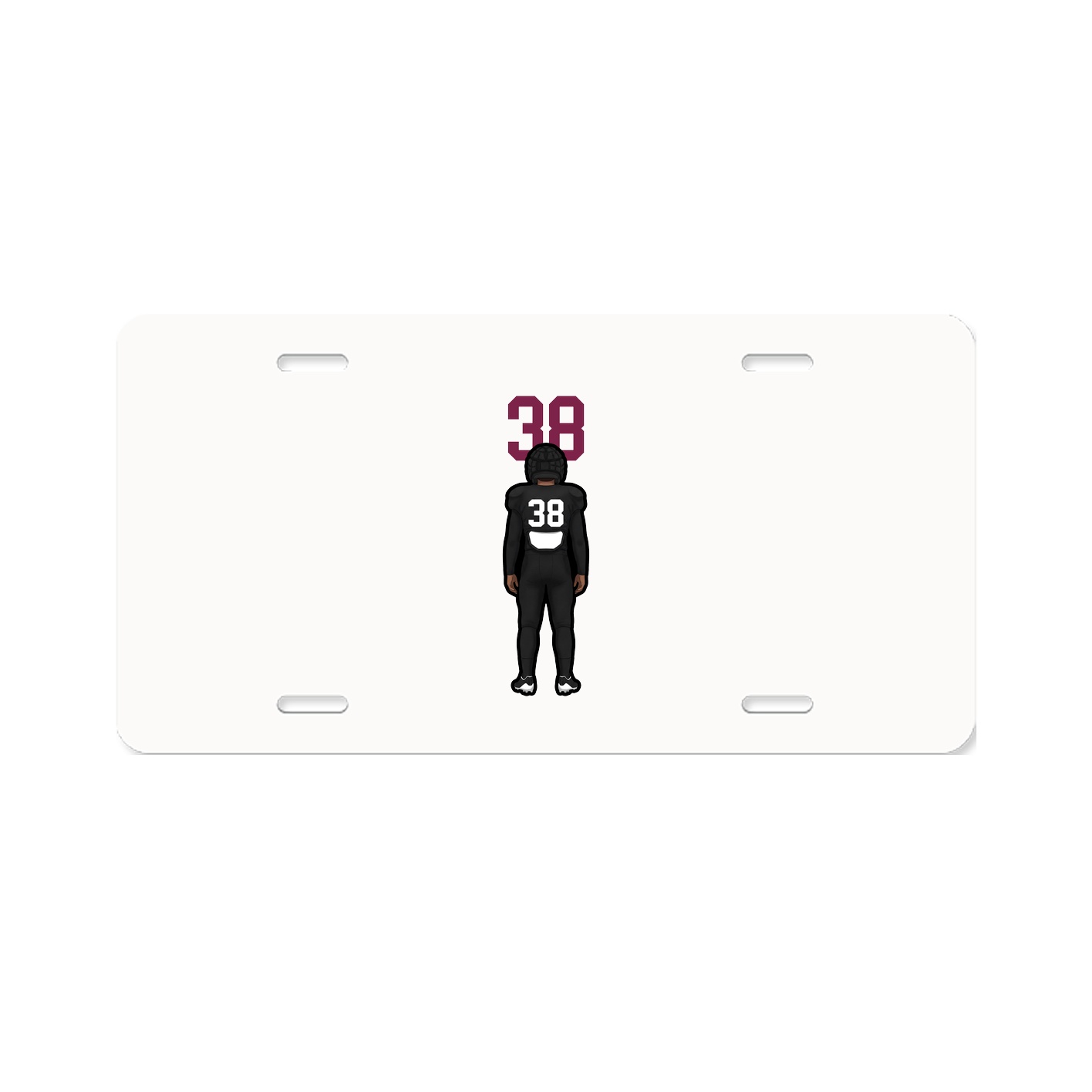 License Plate — Number Top in Classic