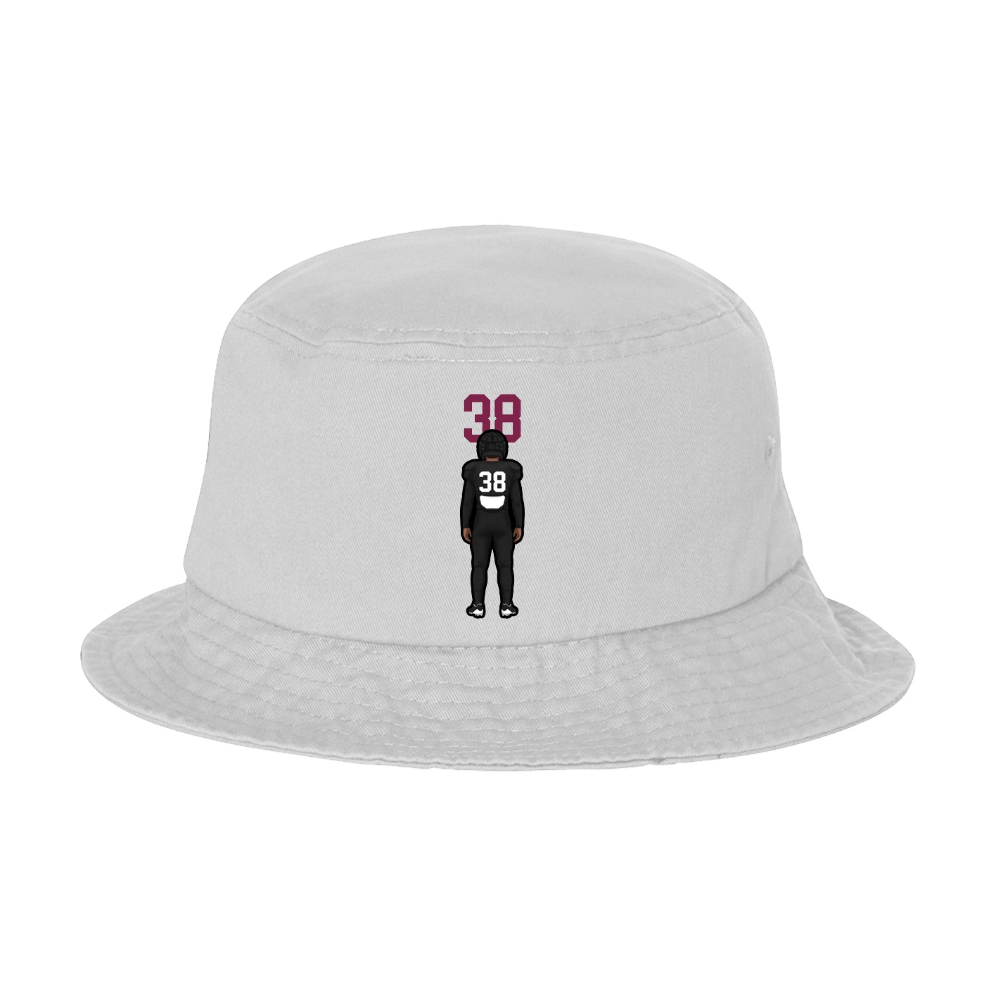Bucket Cap — Number Top in White