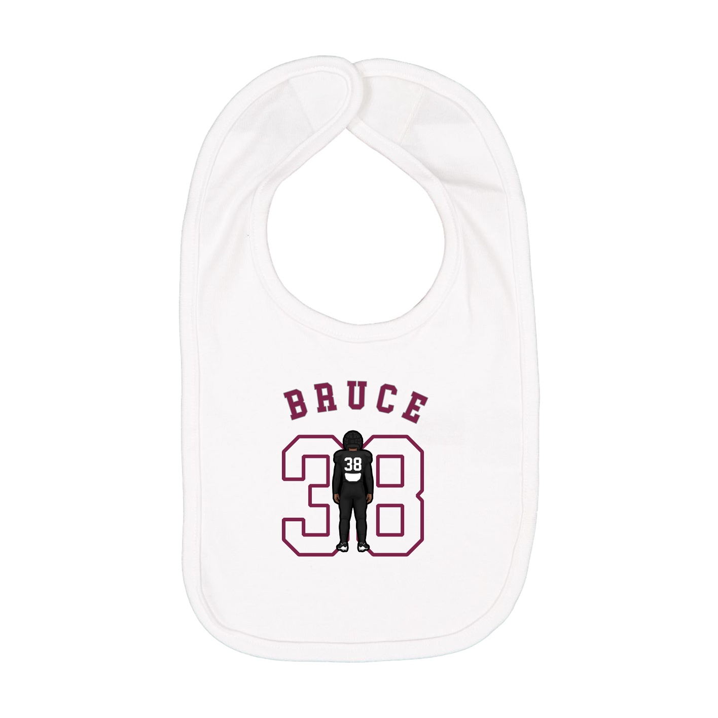 Infant Bib — Shirsey Arch in White