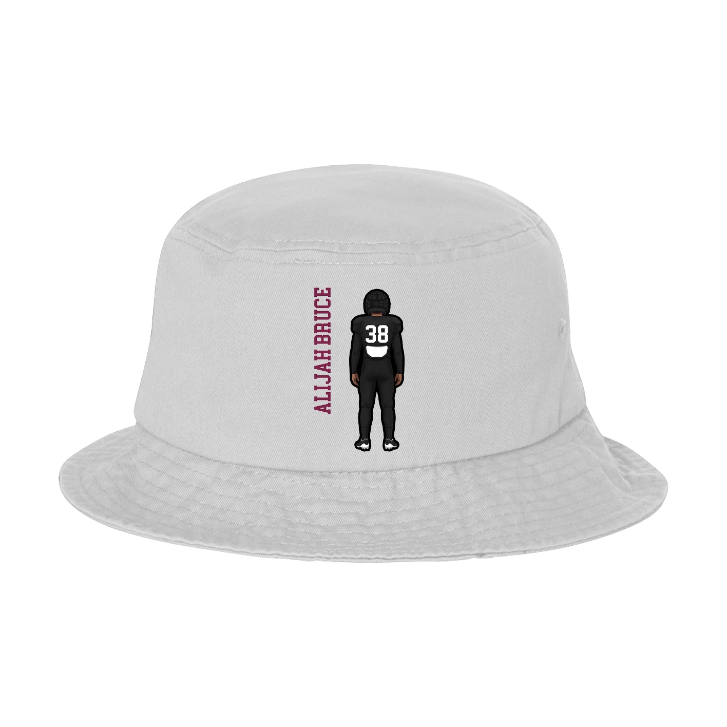 Bucket Cap — Name Vertical in White