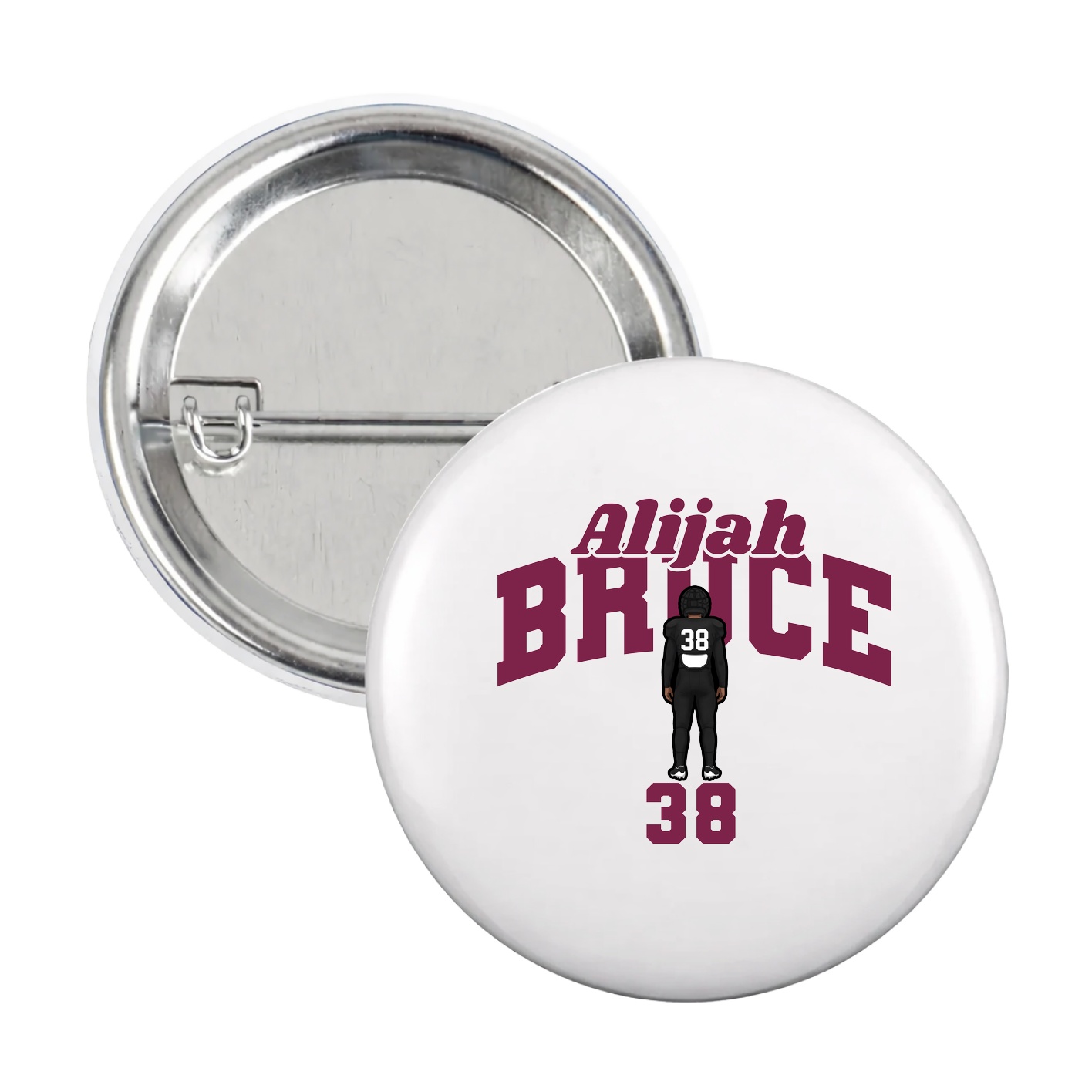 Game Day Button — Signature Arch in White