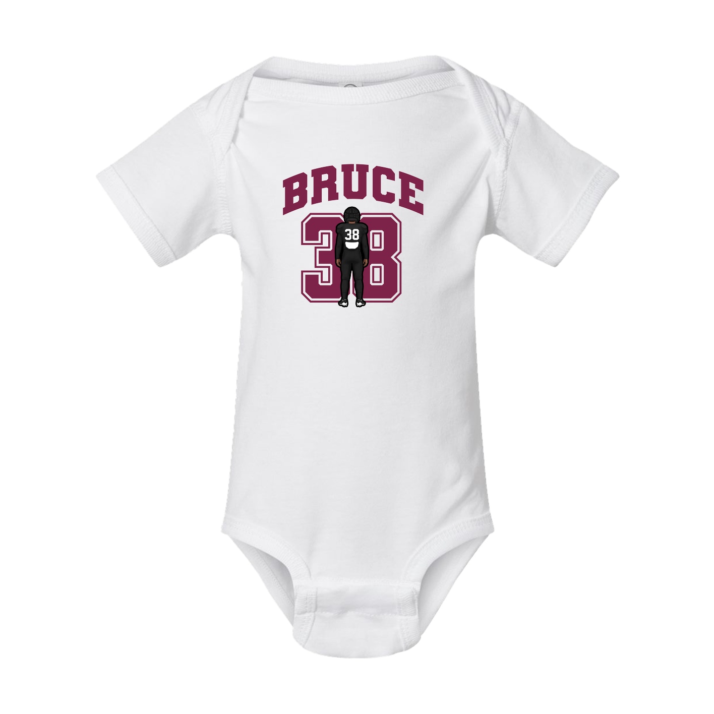Baby Onesie — Number in White