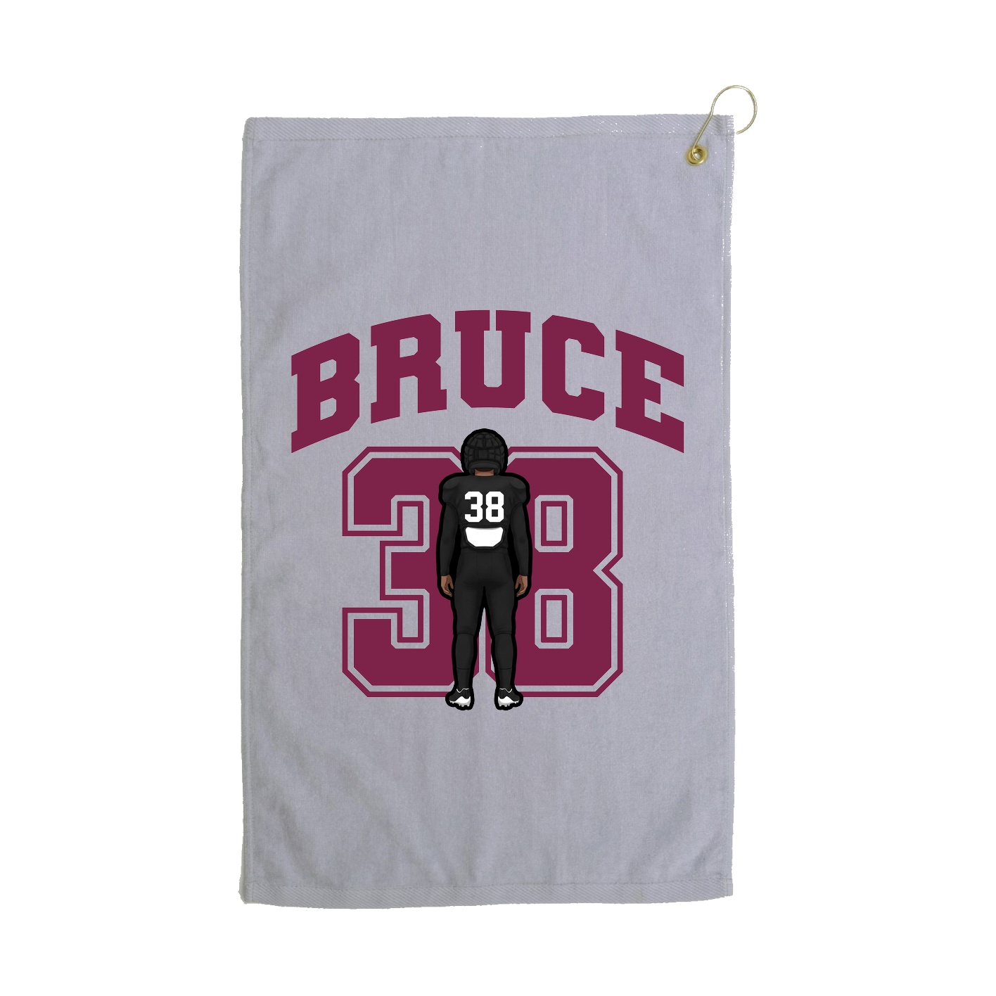 Golf Towel — Number in Grey