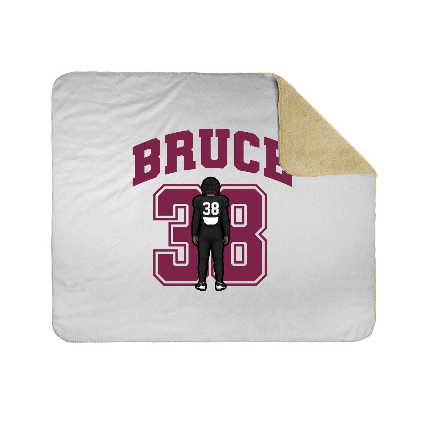 Throw Blanket — Number in White