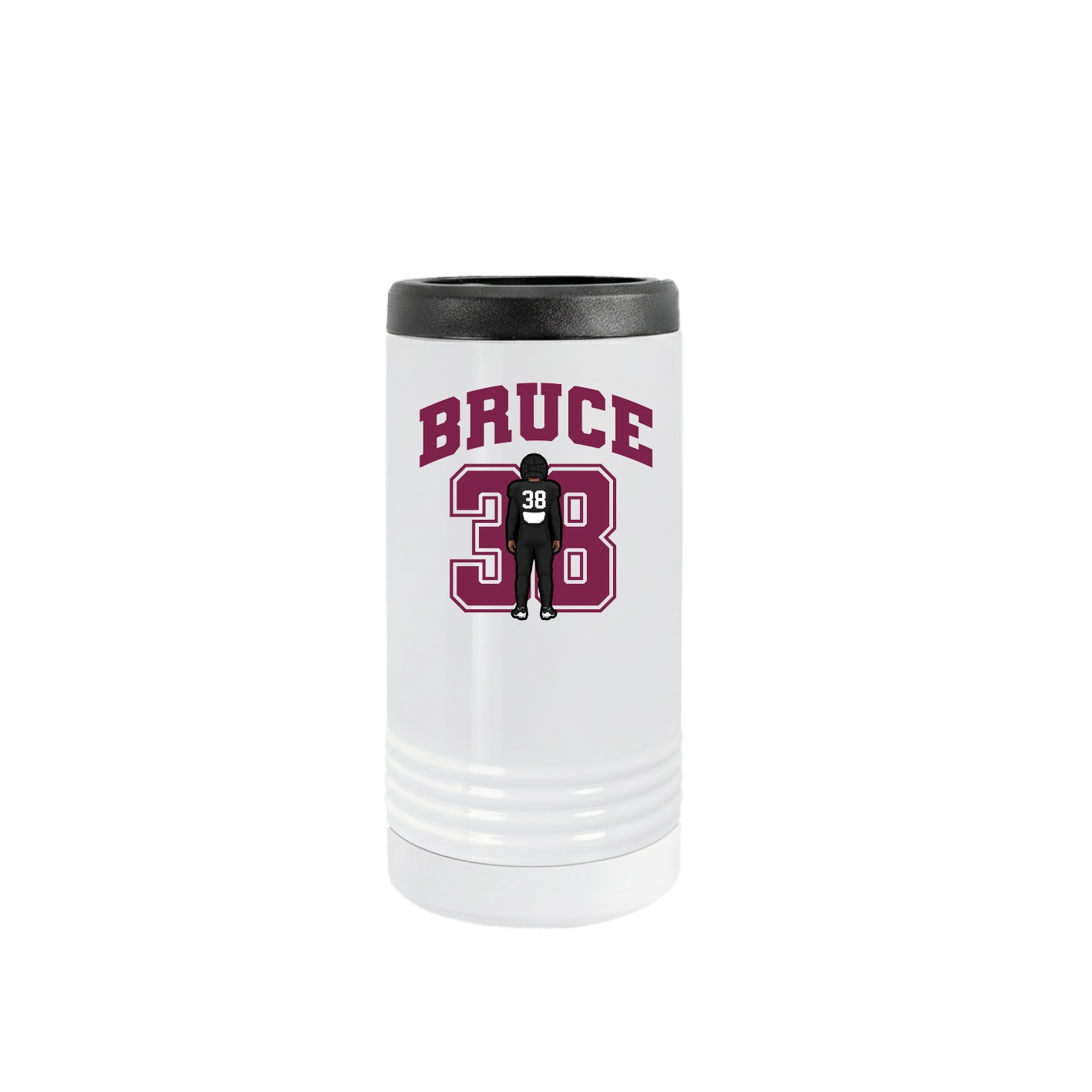 Slim Beverage Holder — Number in White