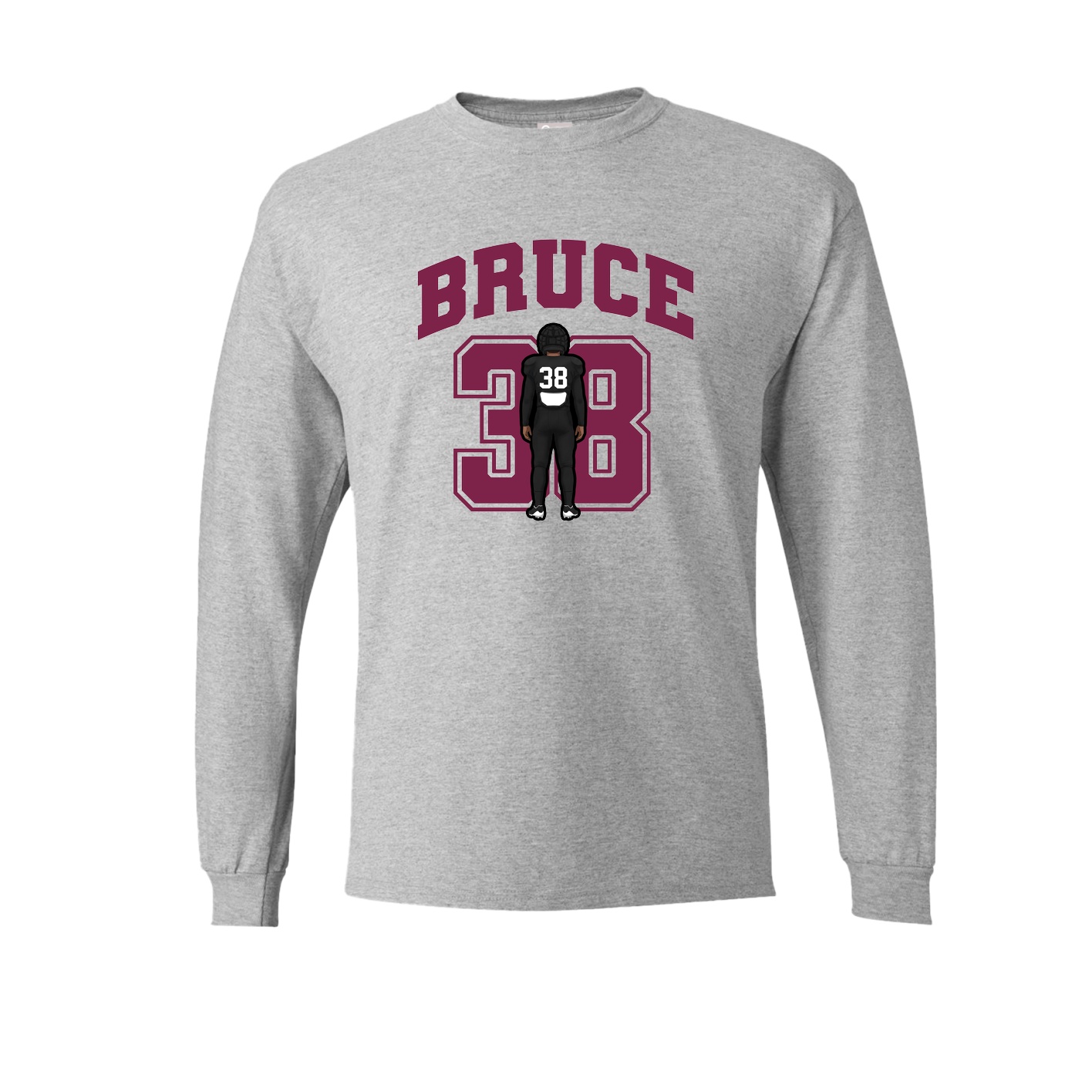 Long Sleeve Tee — Number in Grey