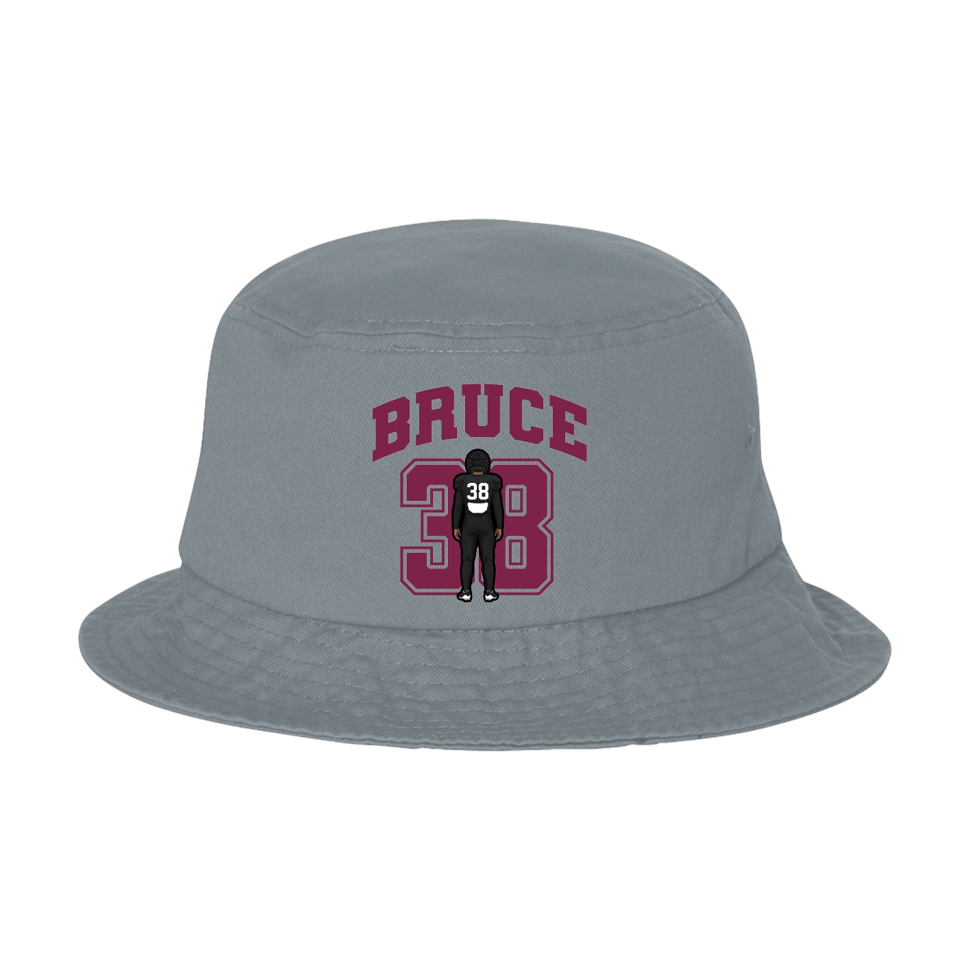 Bucket Cap — Number in Grey