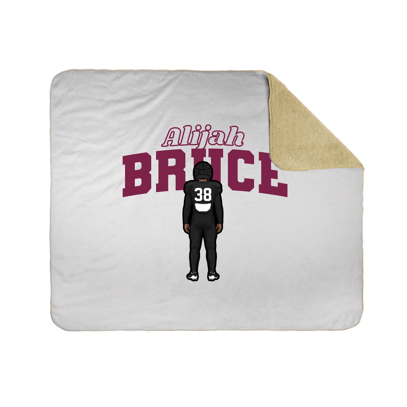 Throw Blanket — Name Arch in White