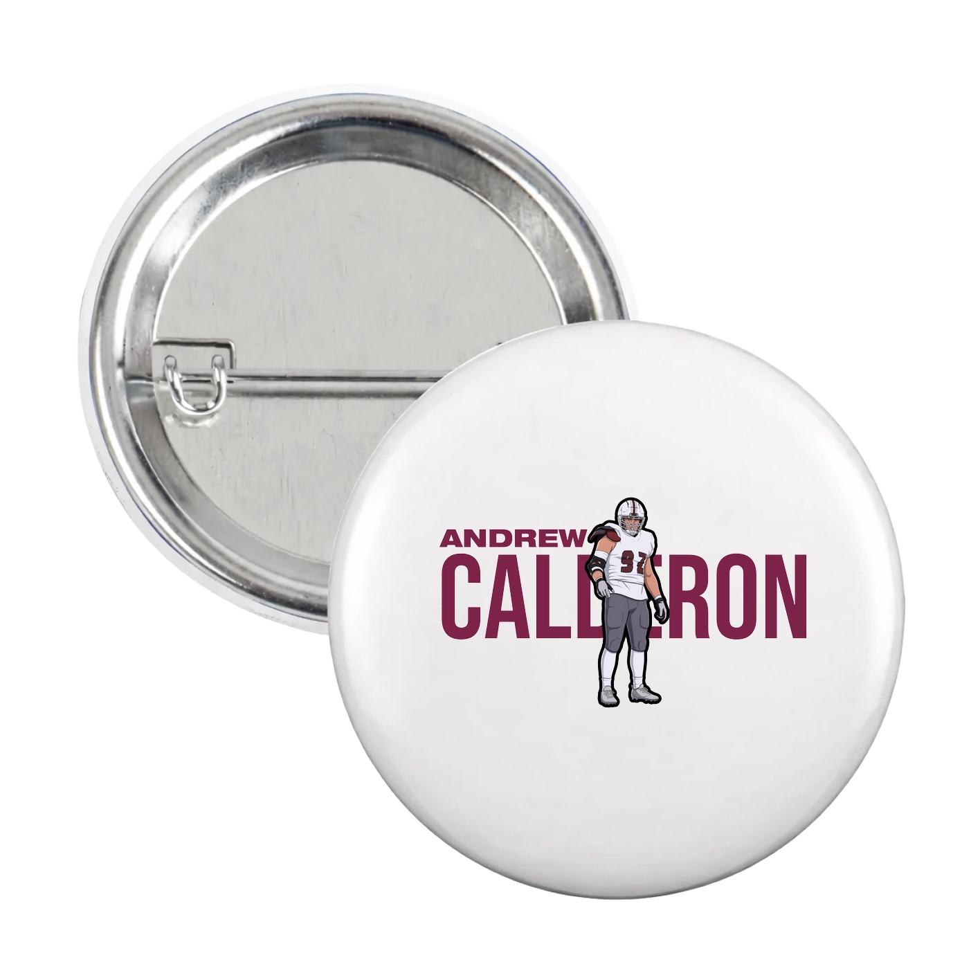 Game Day Button — Player Name in White