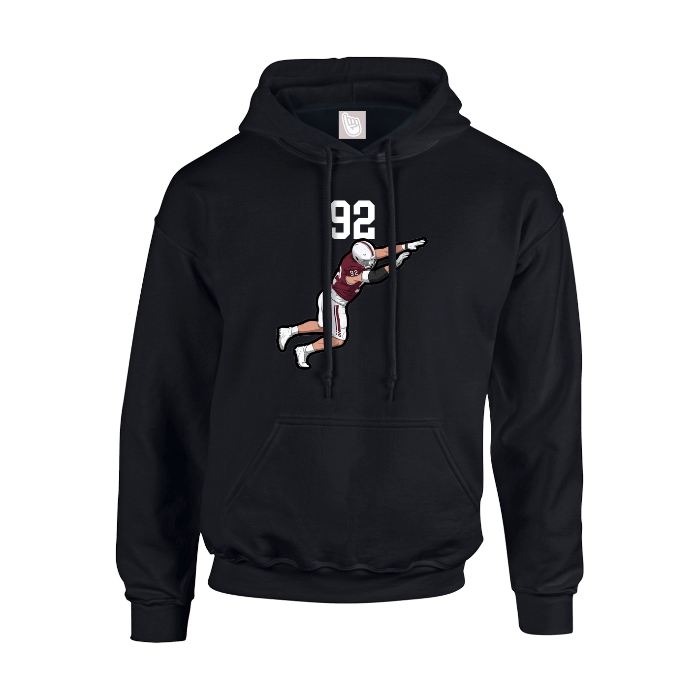 Youth Hoodie — Number Top in Black