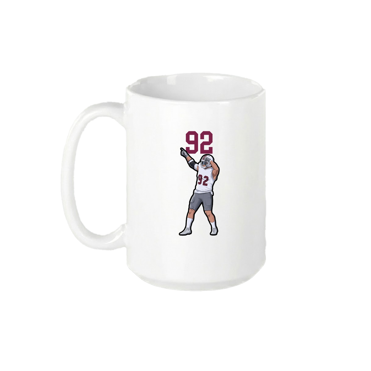 15oz Coffee Mug — Number Top in White