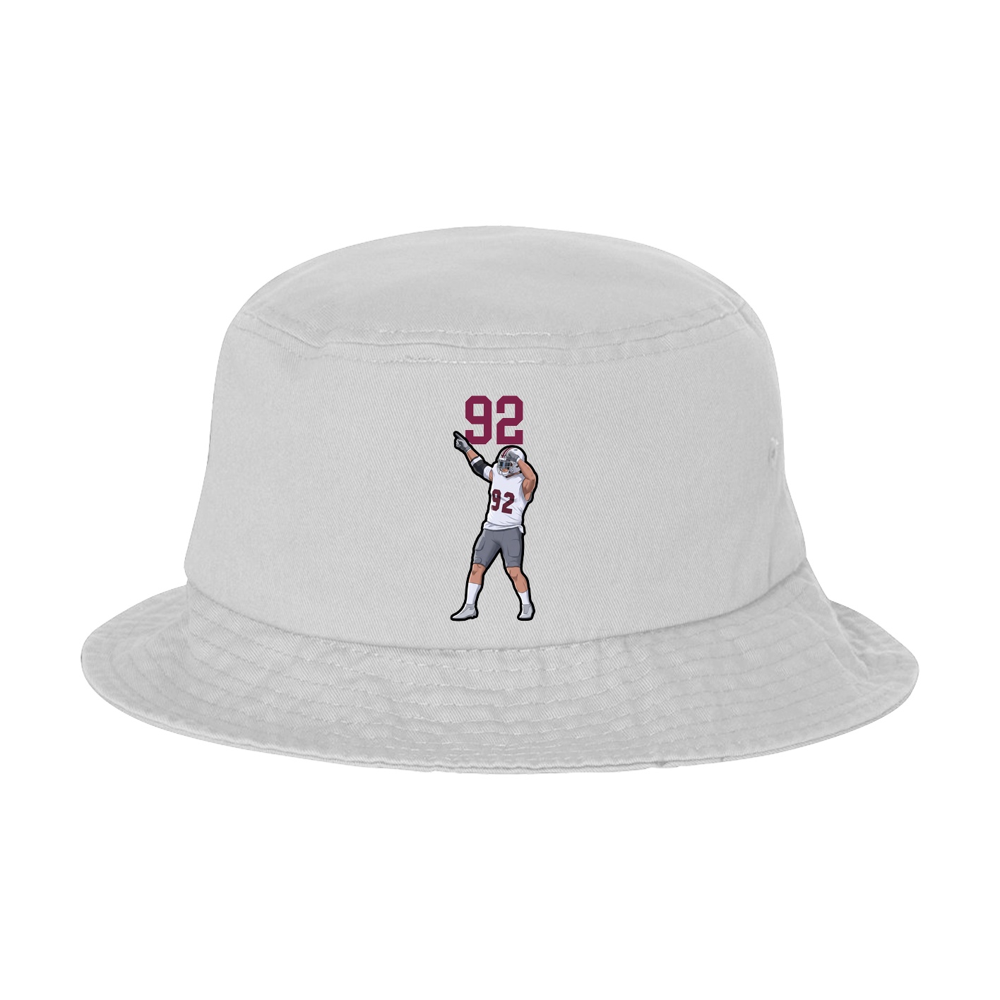 Bucket Cap — Number Top in White