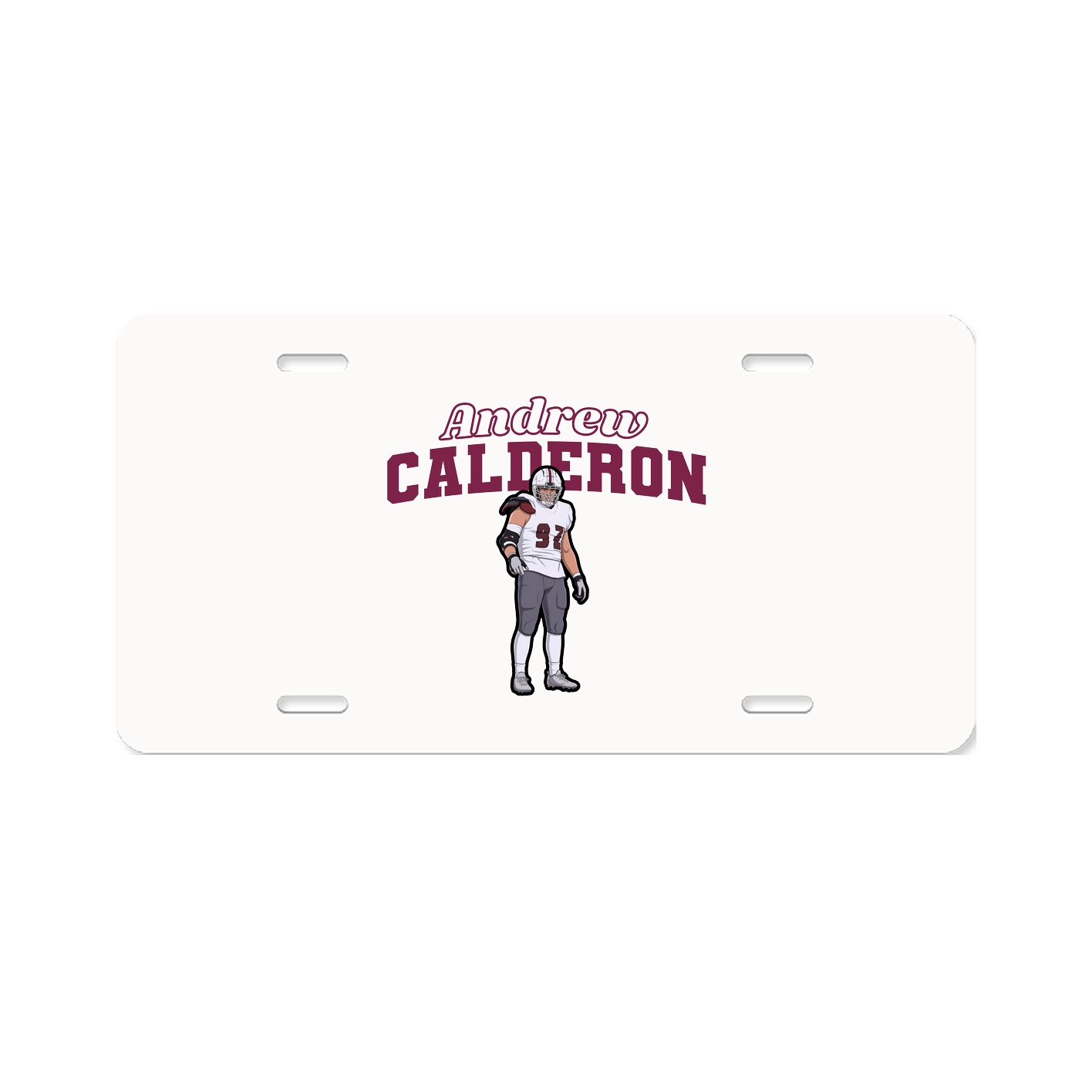 License Plate — Name Arch in Classic