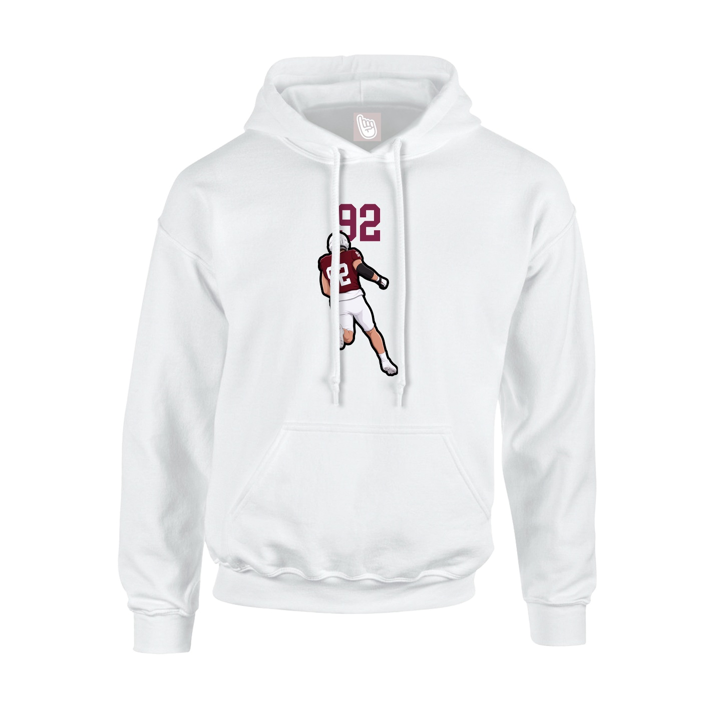 Hoodie — Number Top in White