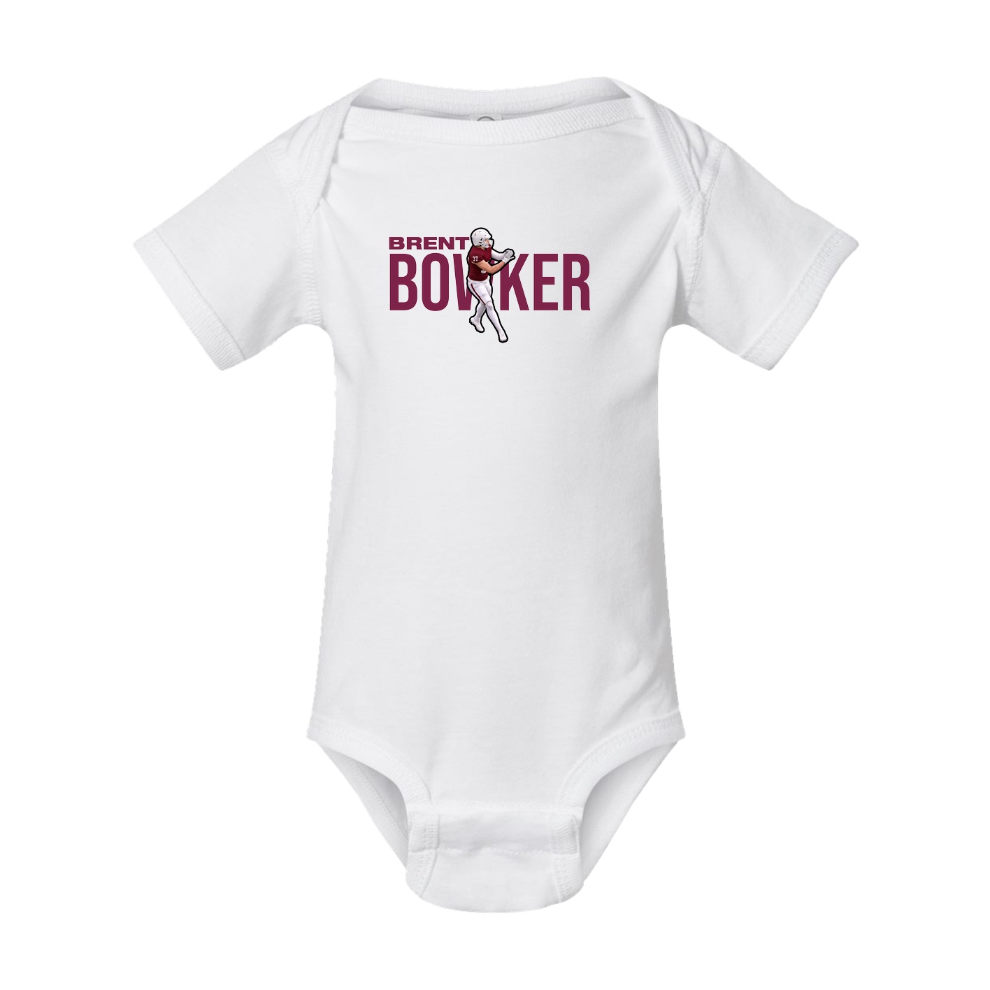 Baby Onesie — Player Name in White