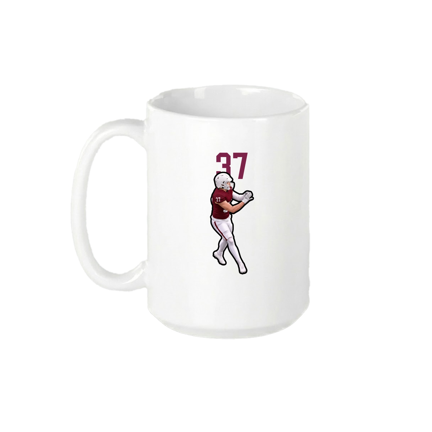 15oz Coffee Mug — Number Top in White