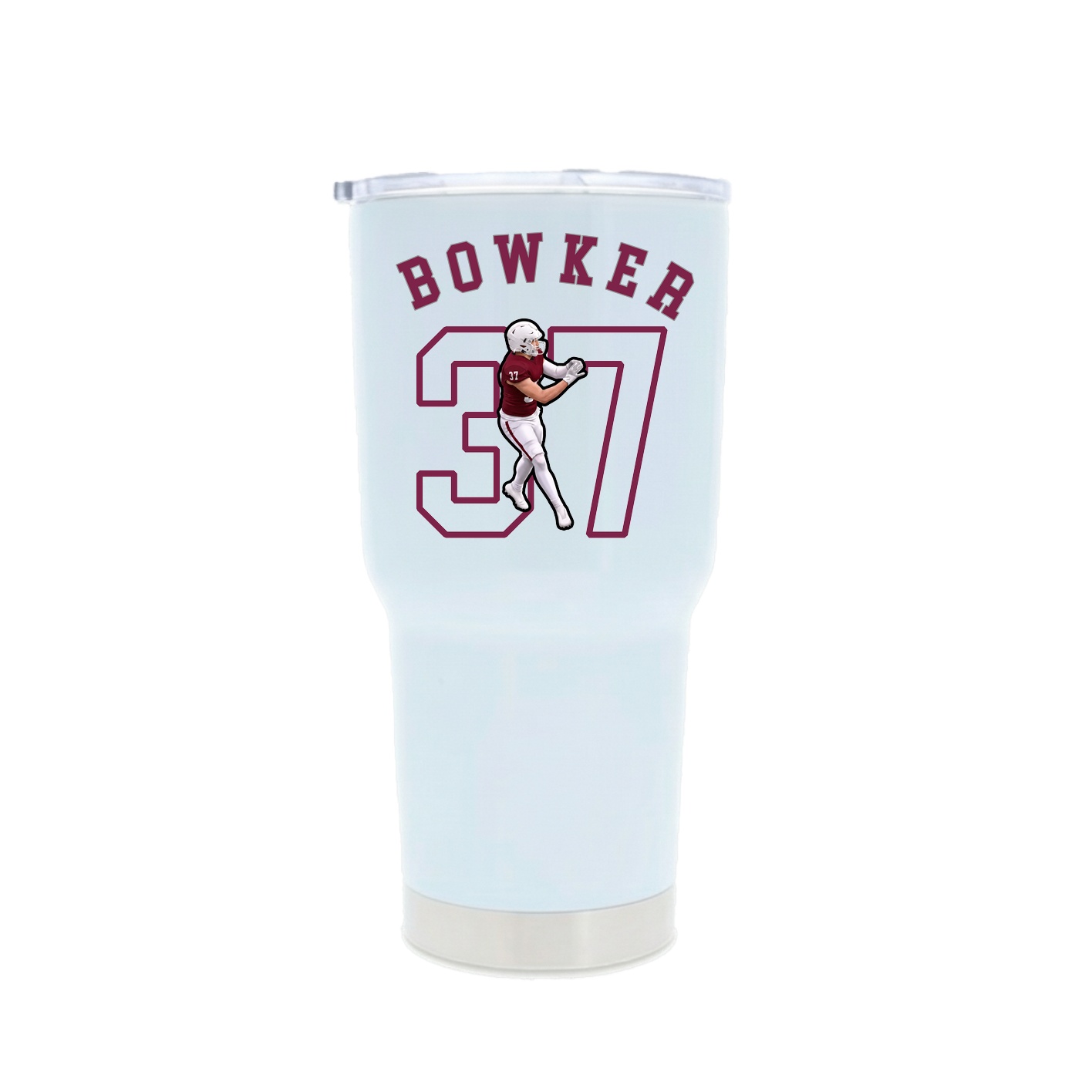30oz Stainless Steel Tumbler — Shirsey Arch in White