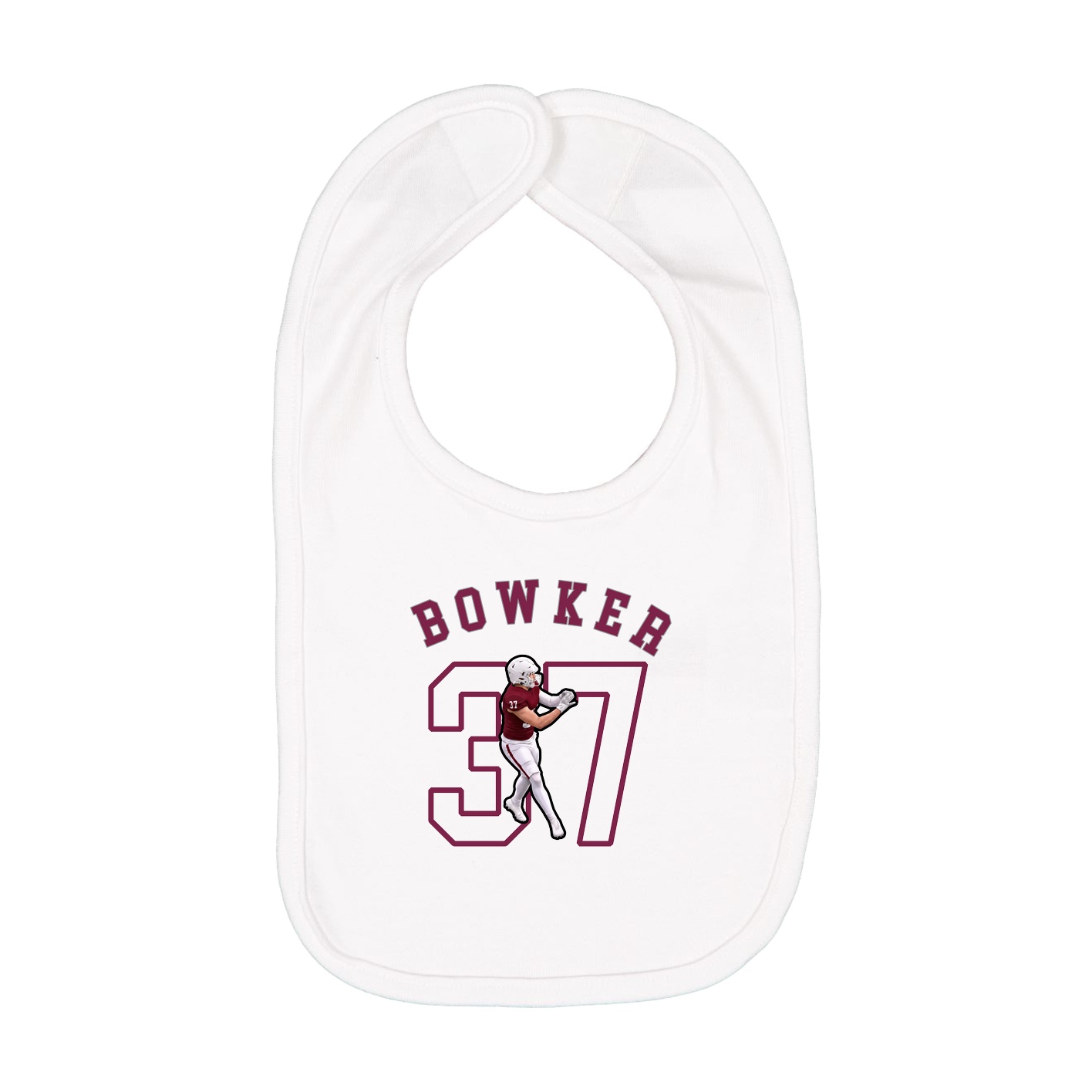 Infant Bib — Shirsey Arch in White