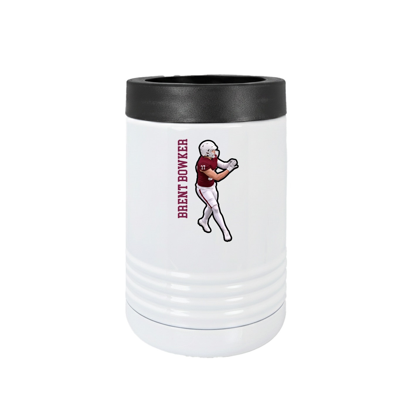 Beverage Holder — Name Vertical in White
