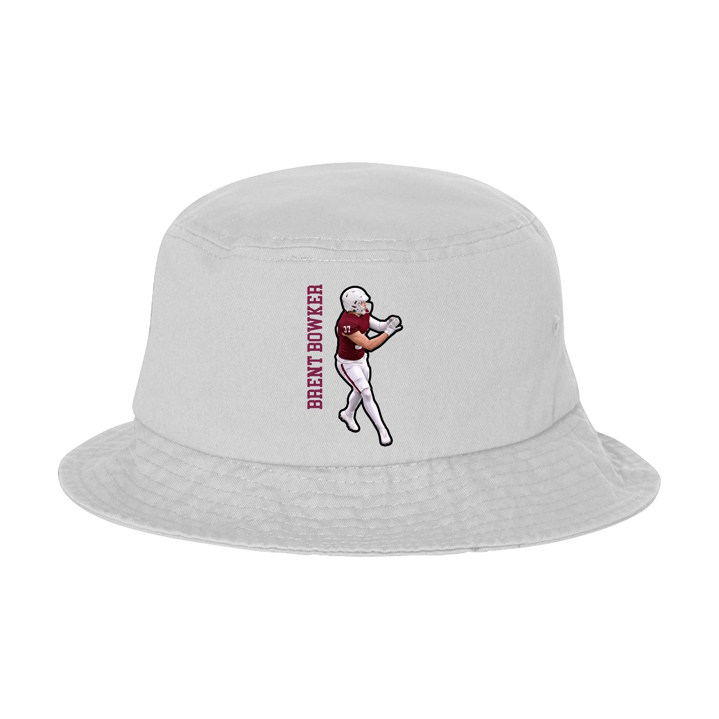Bucket Cap — Name Vertical in White