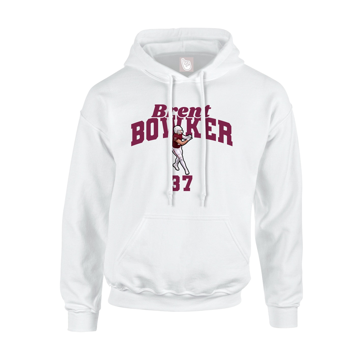 Hoodie — Signature Arch in White