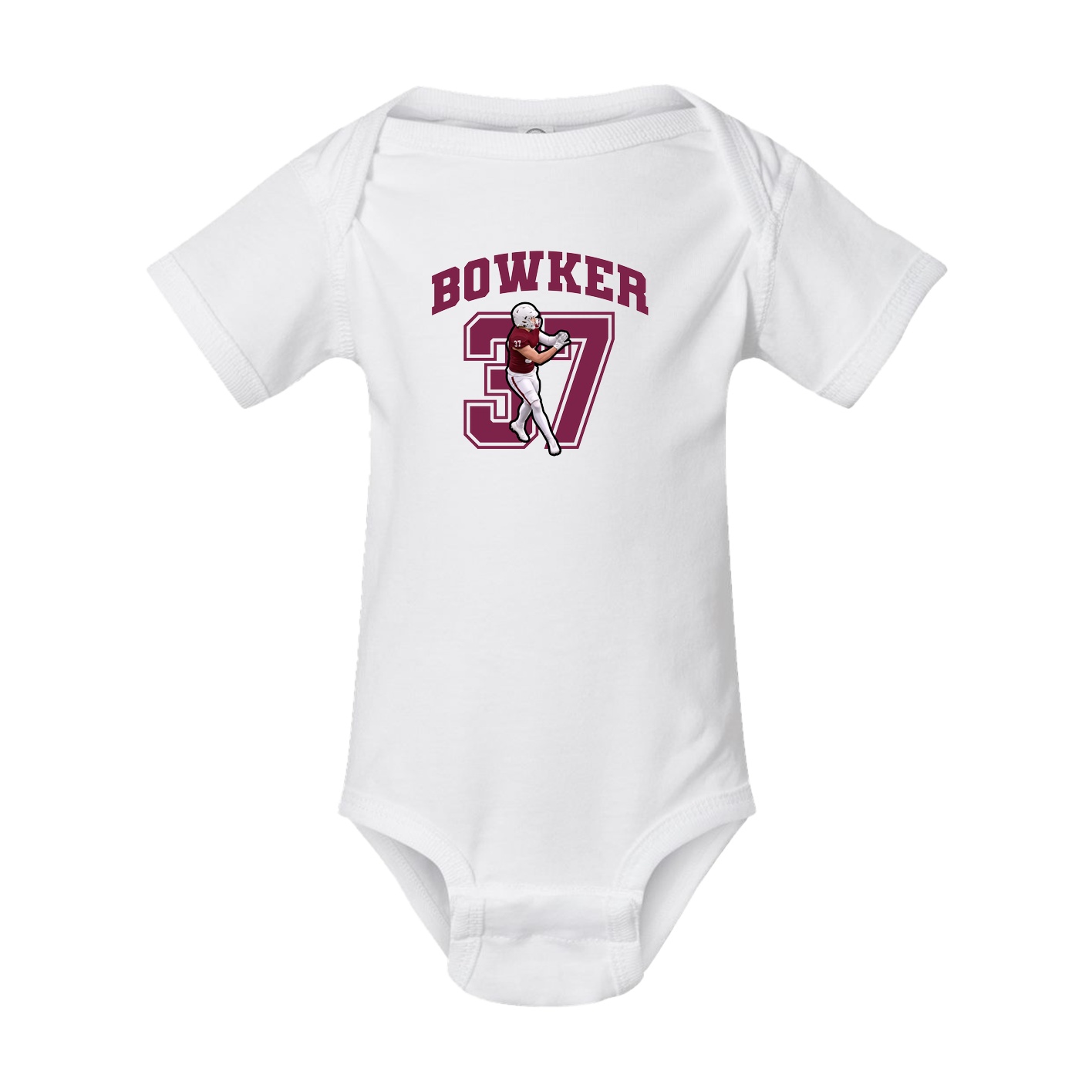 Baby Onesie — Number in White