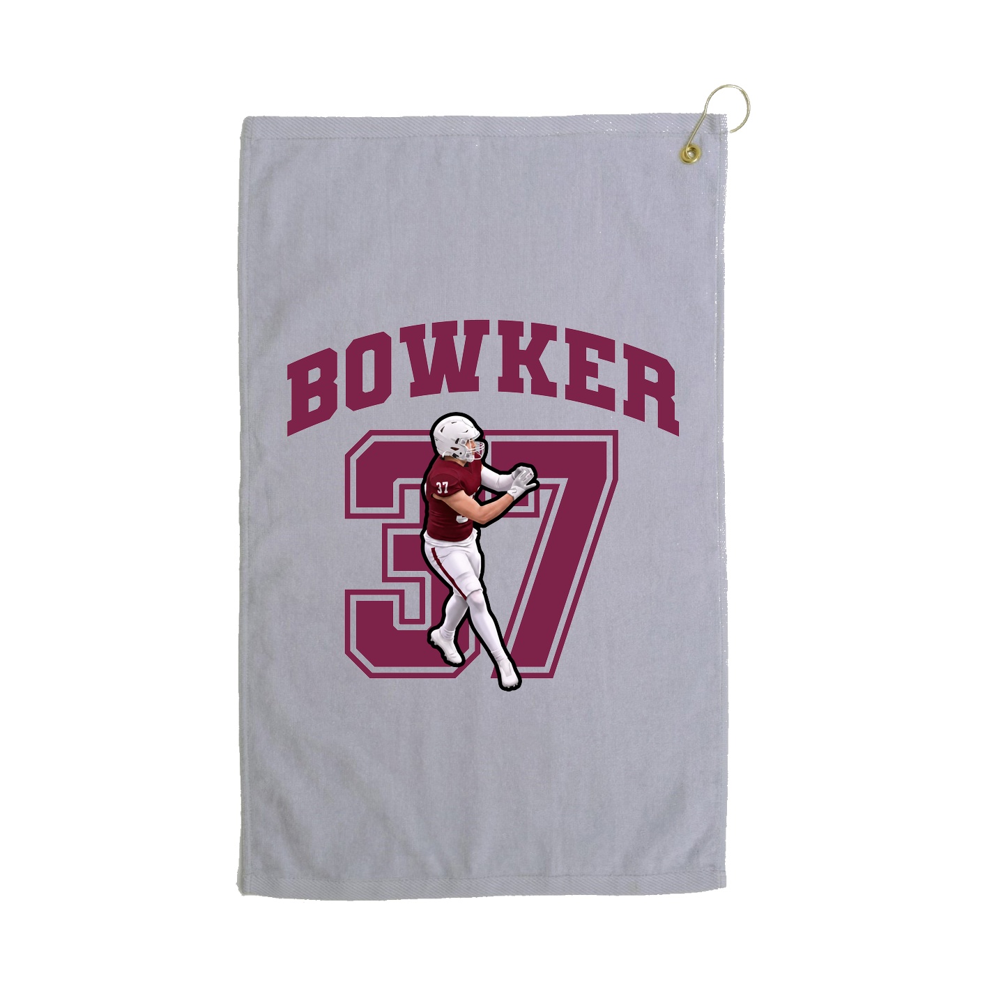 Golf Towel — Number in Grey